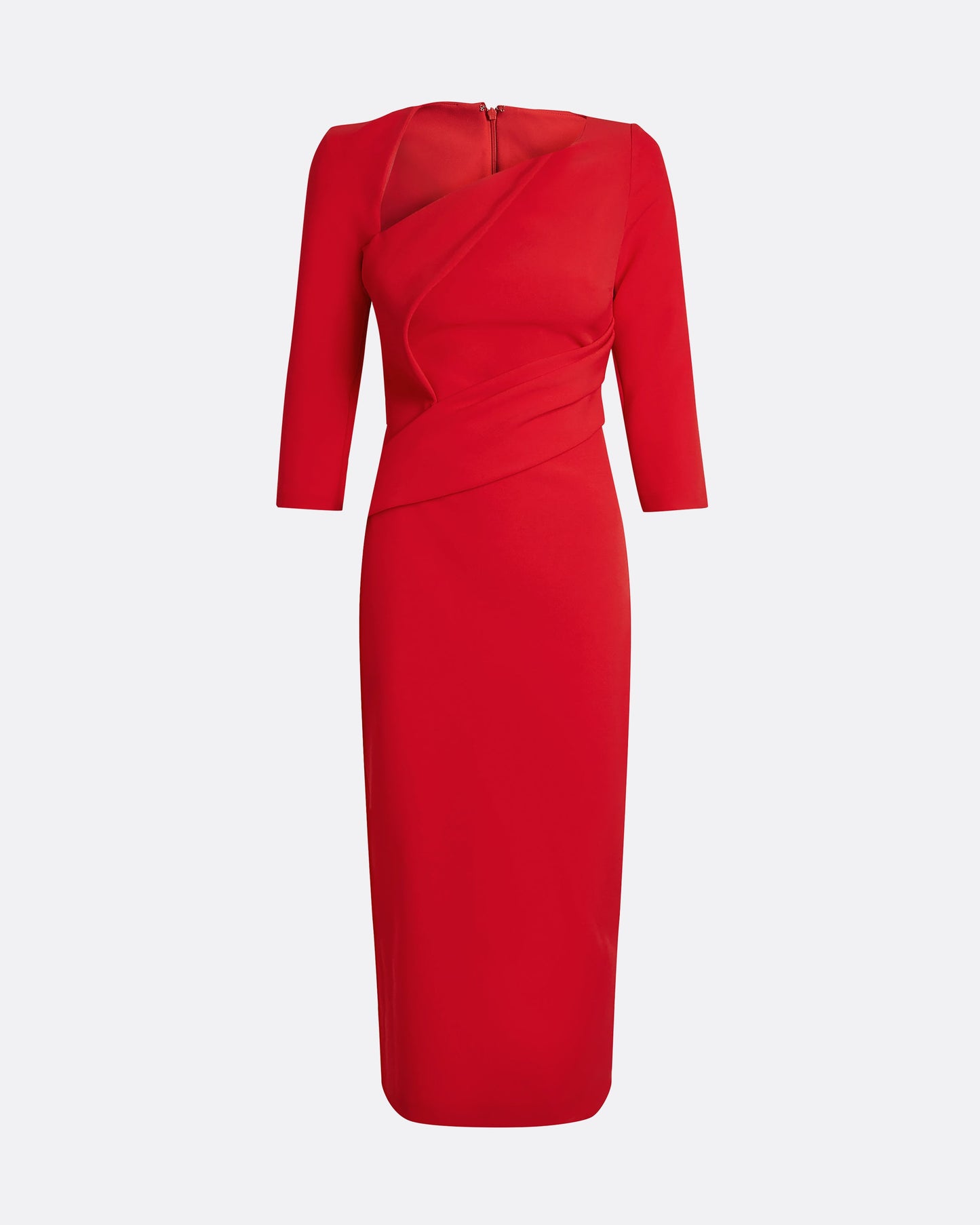 Duan Cherry Red Midi Dress