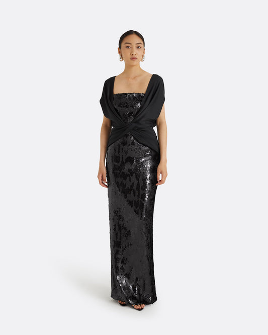 Harri Black Long Dress