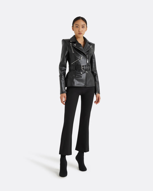Euphemie Black Vegan Leather Jacket