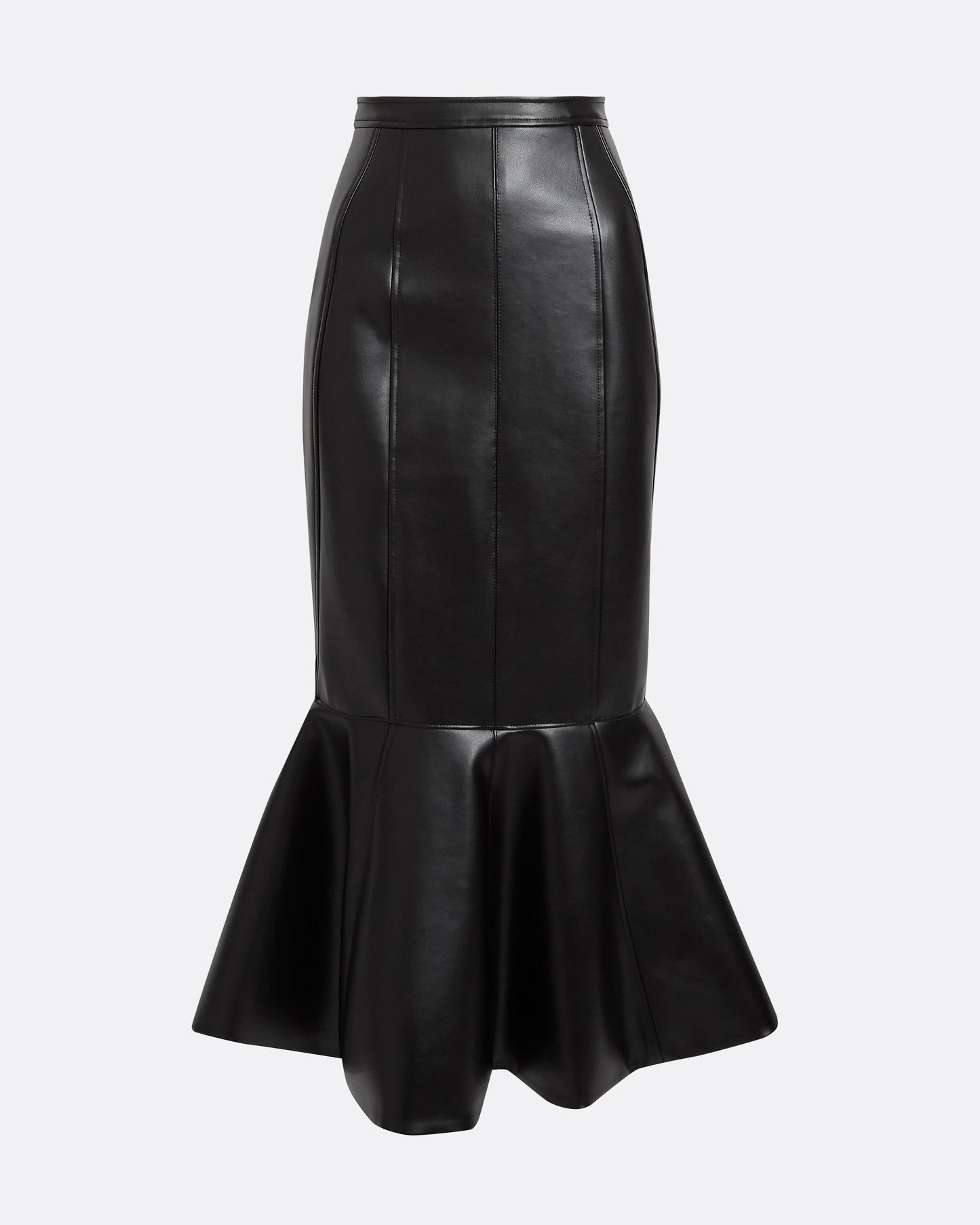 Henner Black Vegan Leather Skirt
