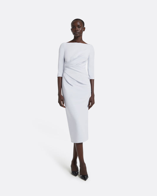 Asena Silk Blue Midi Dress