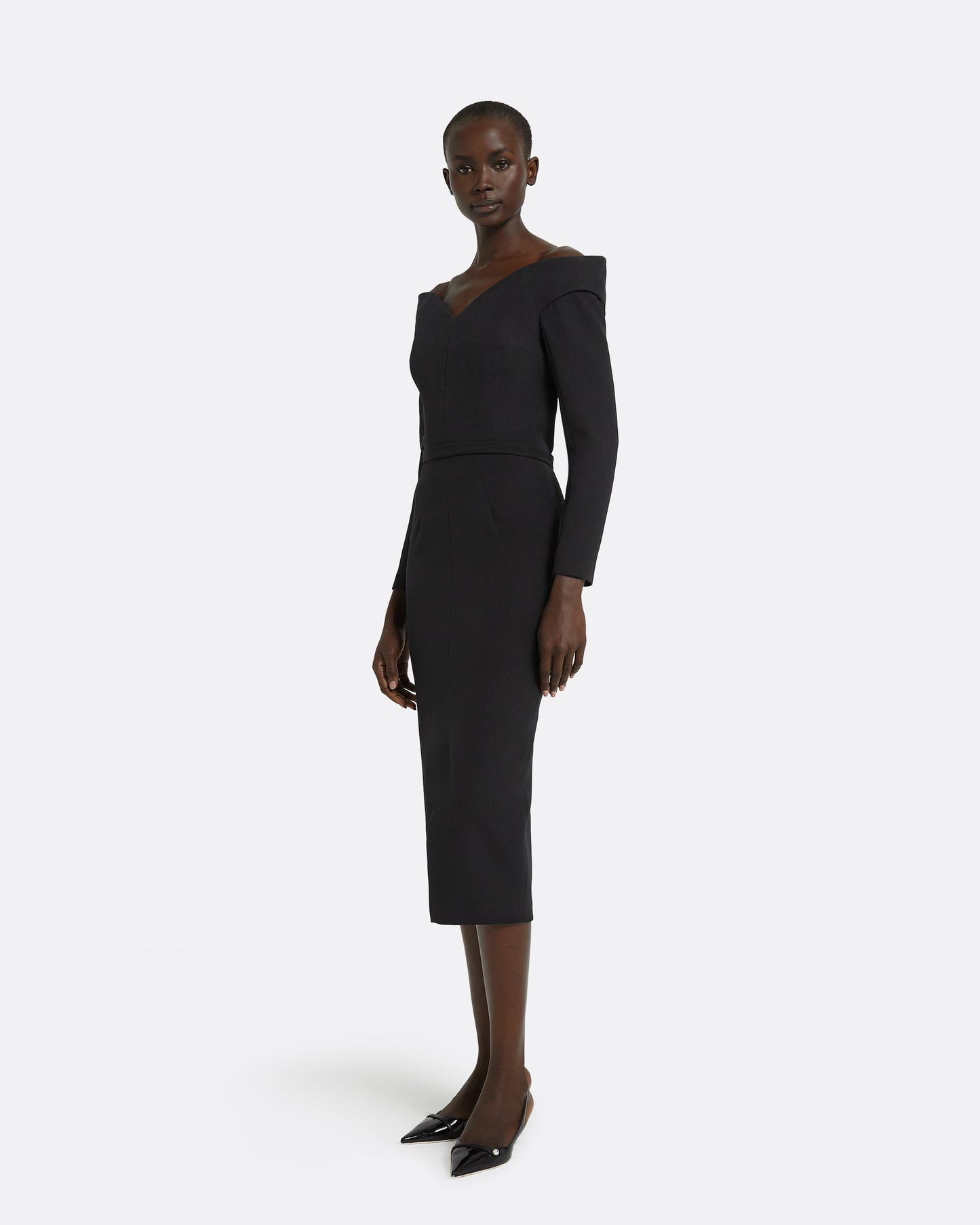Asuman Black Midi Dress