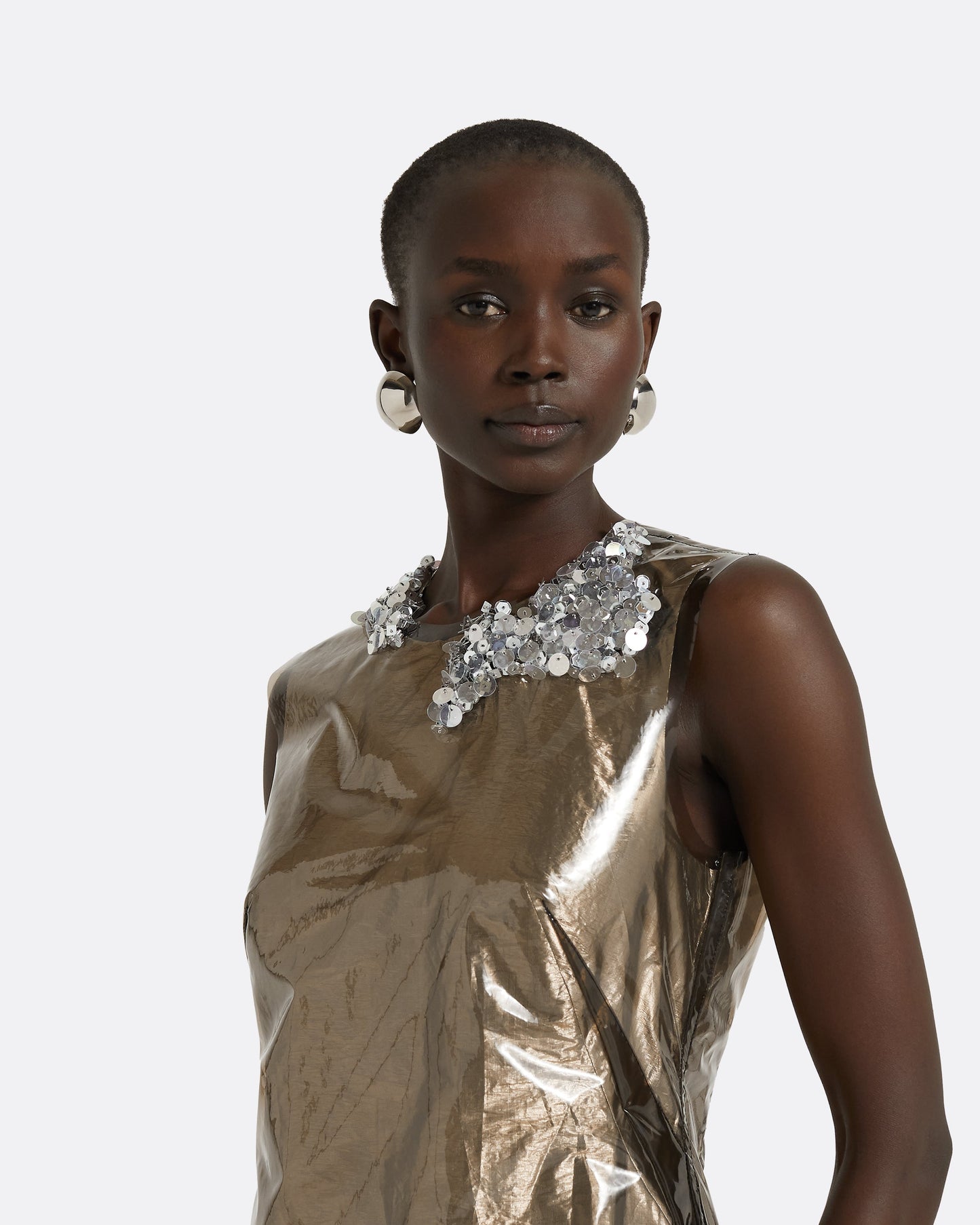 Amalia Taupe Midi Dress