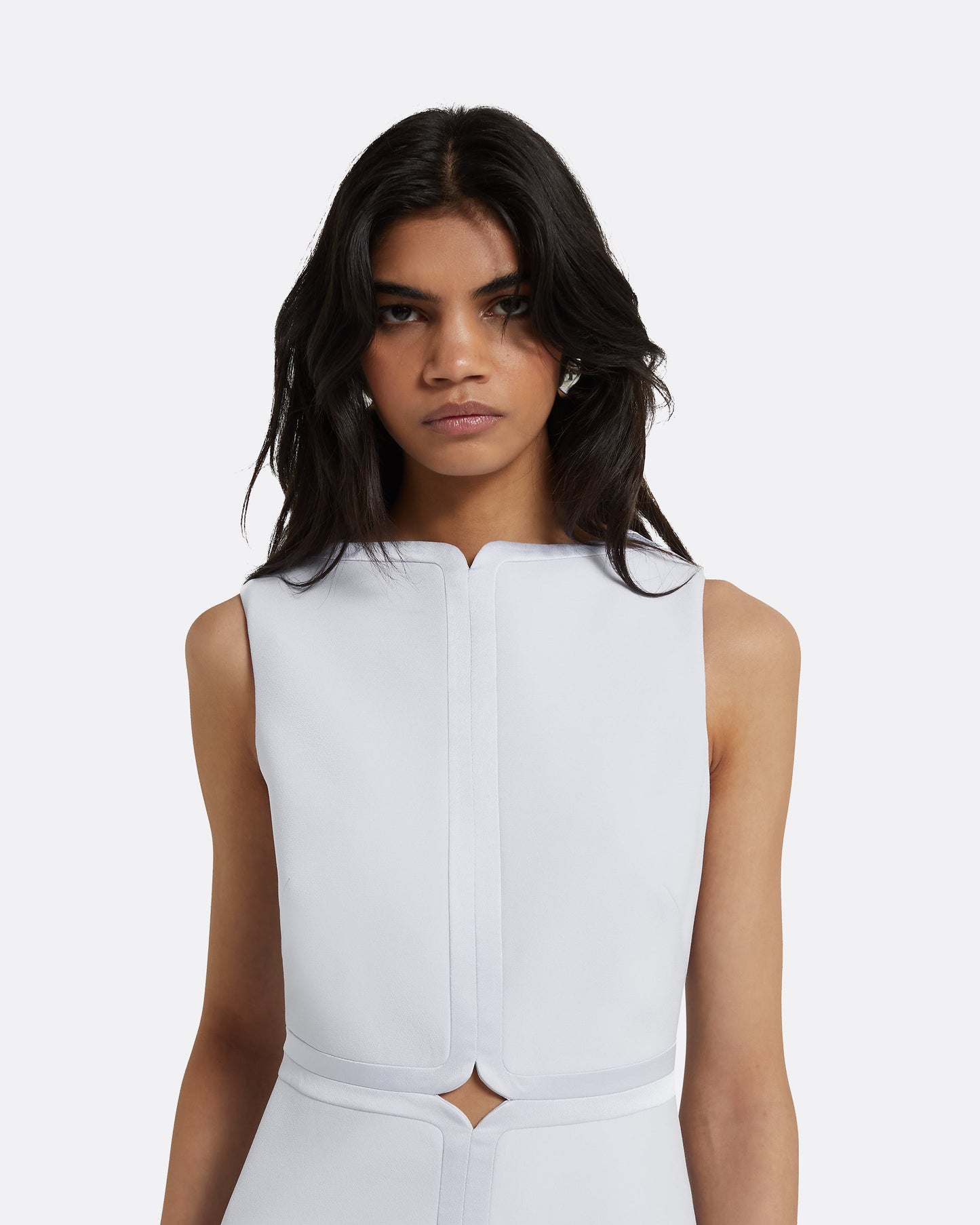 Isra Silk Blue Short Dress