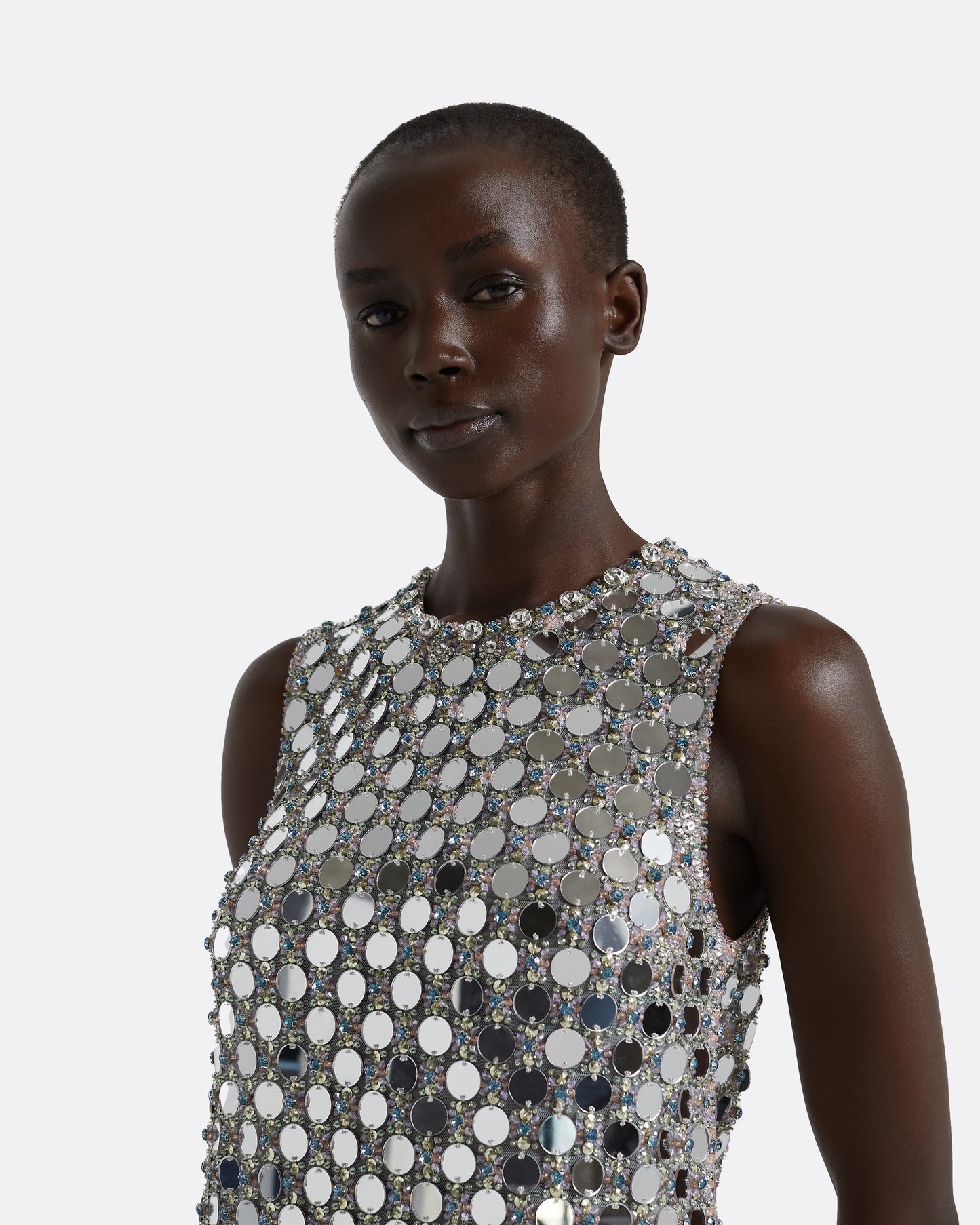 Amal Ivory & Multi-Pastel Short Dress