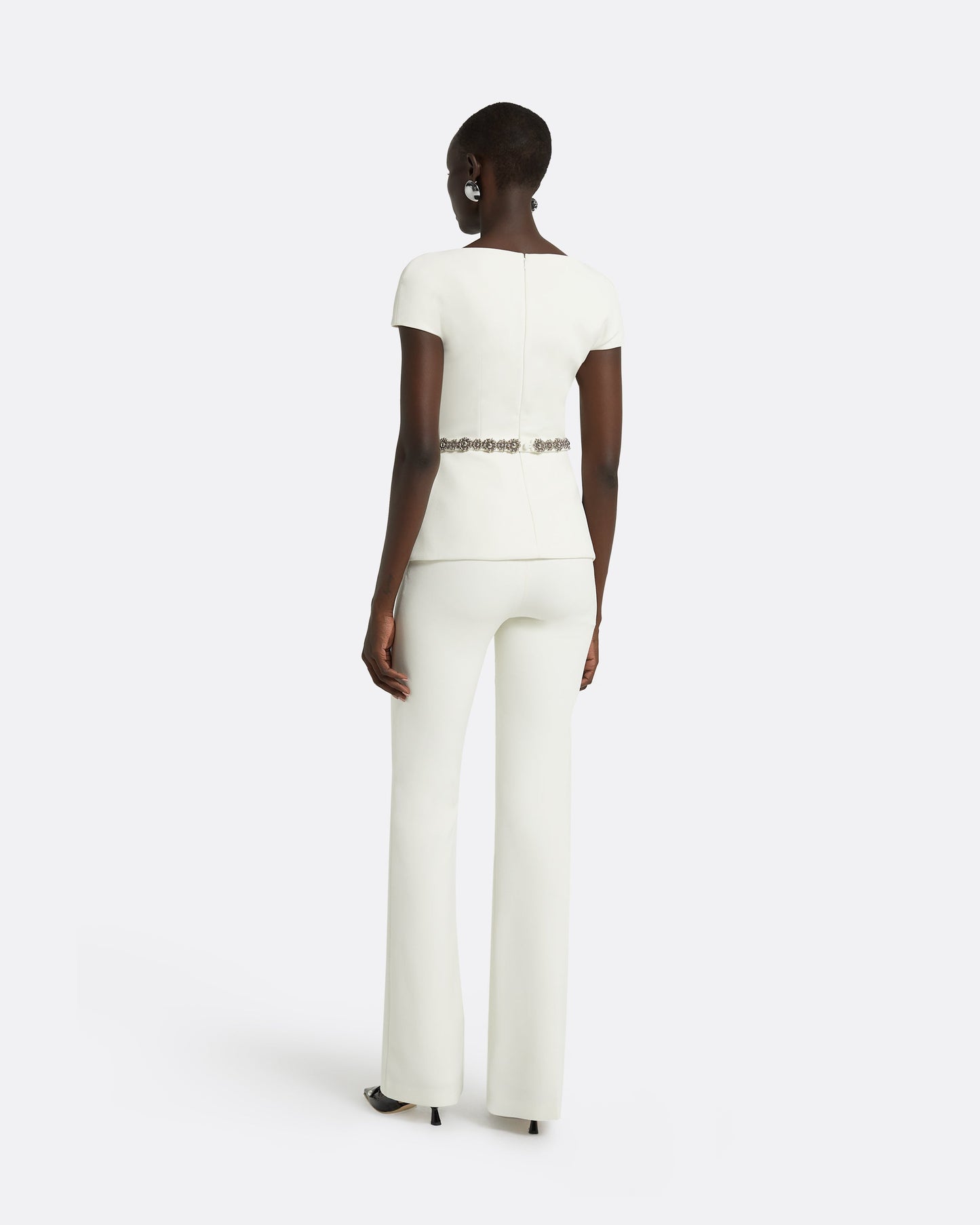 Geena Embroidered Ivory Top