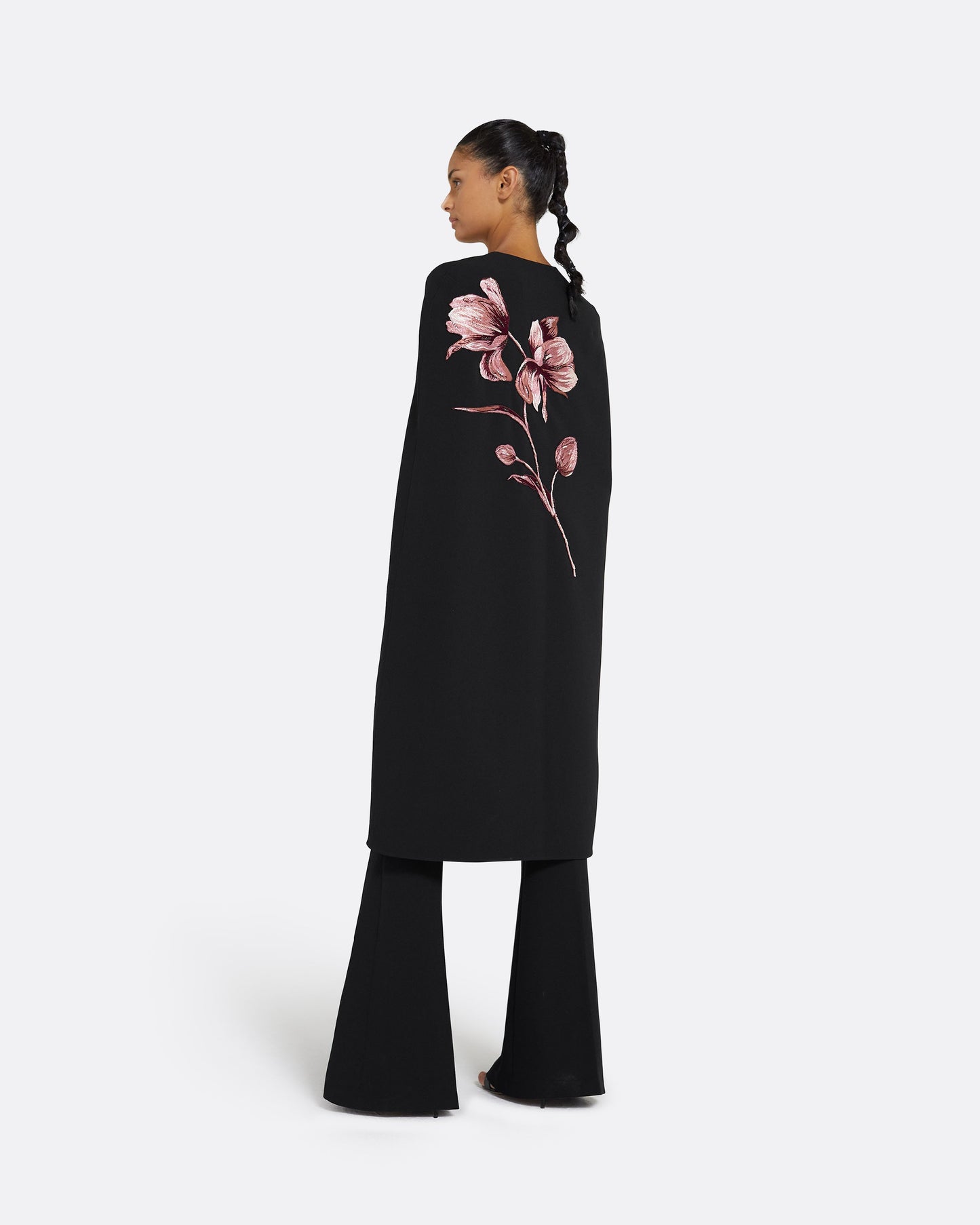 Camila Black Embroidered Coat