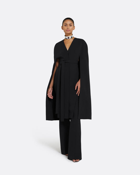 Camila Black Embroidered Coat