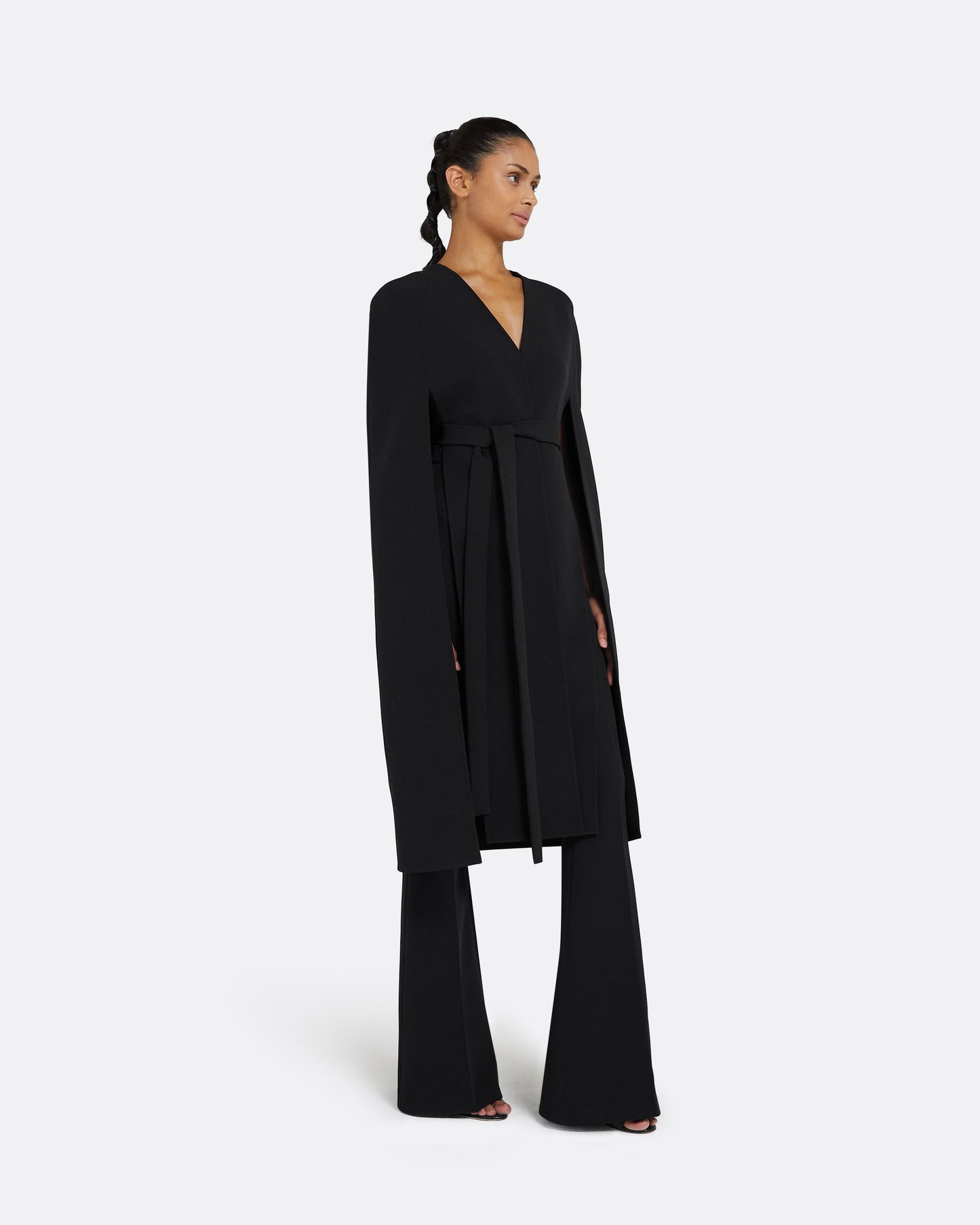 Camila Black Embroidered Coat