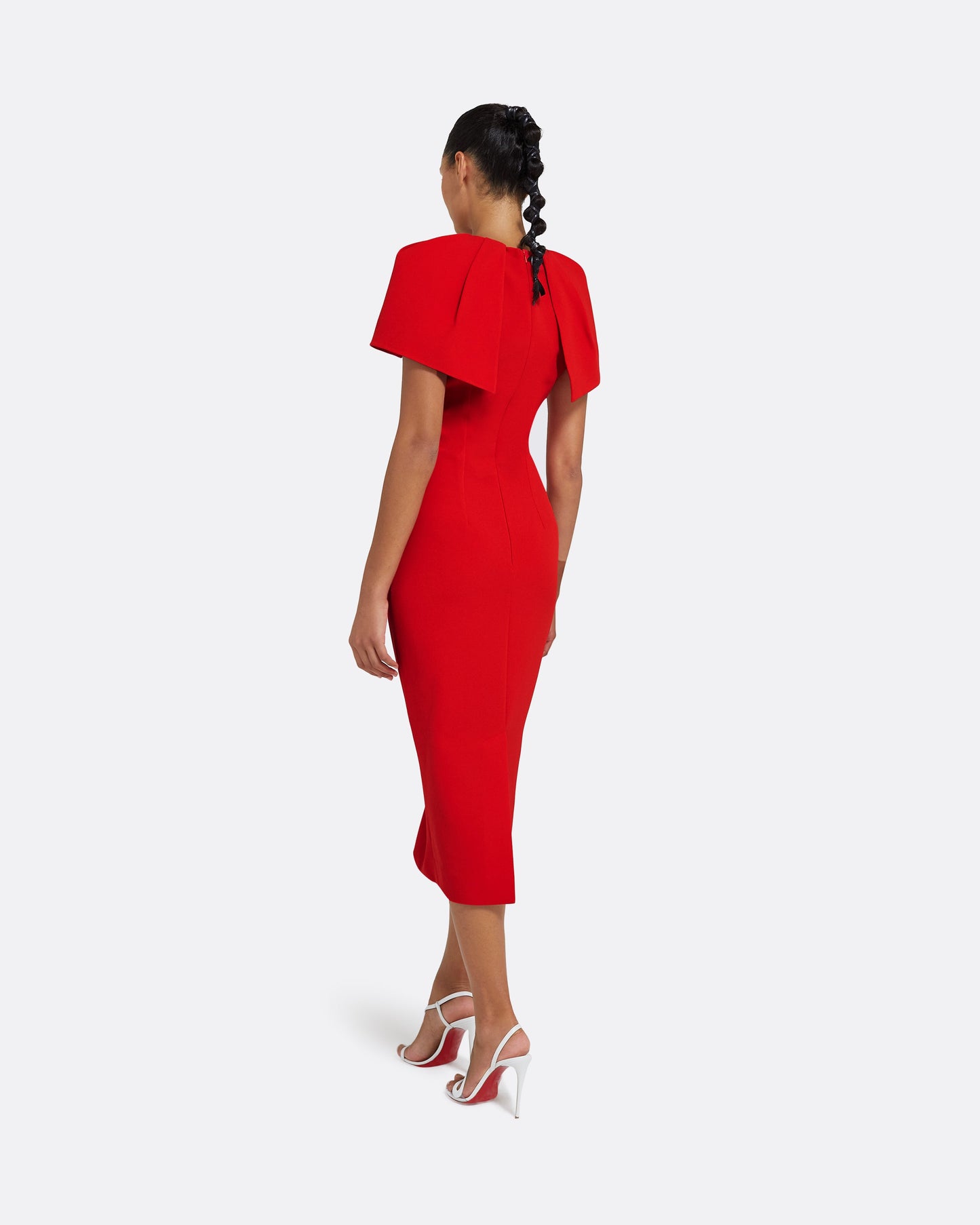 Blossom Cherry Red Midi Dress