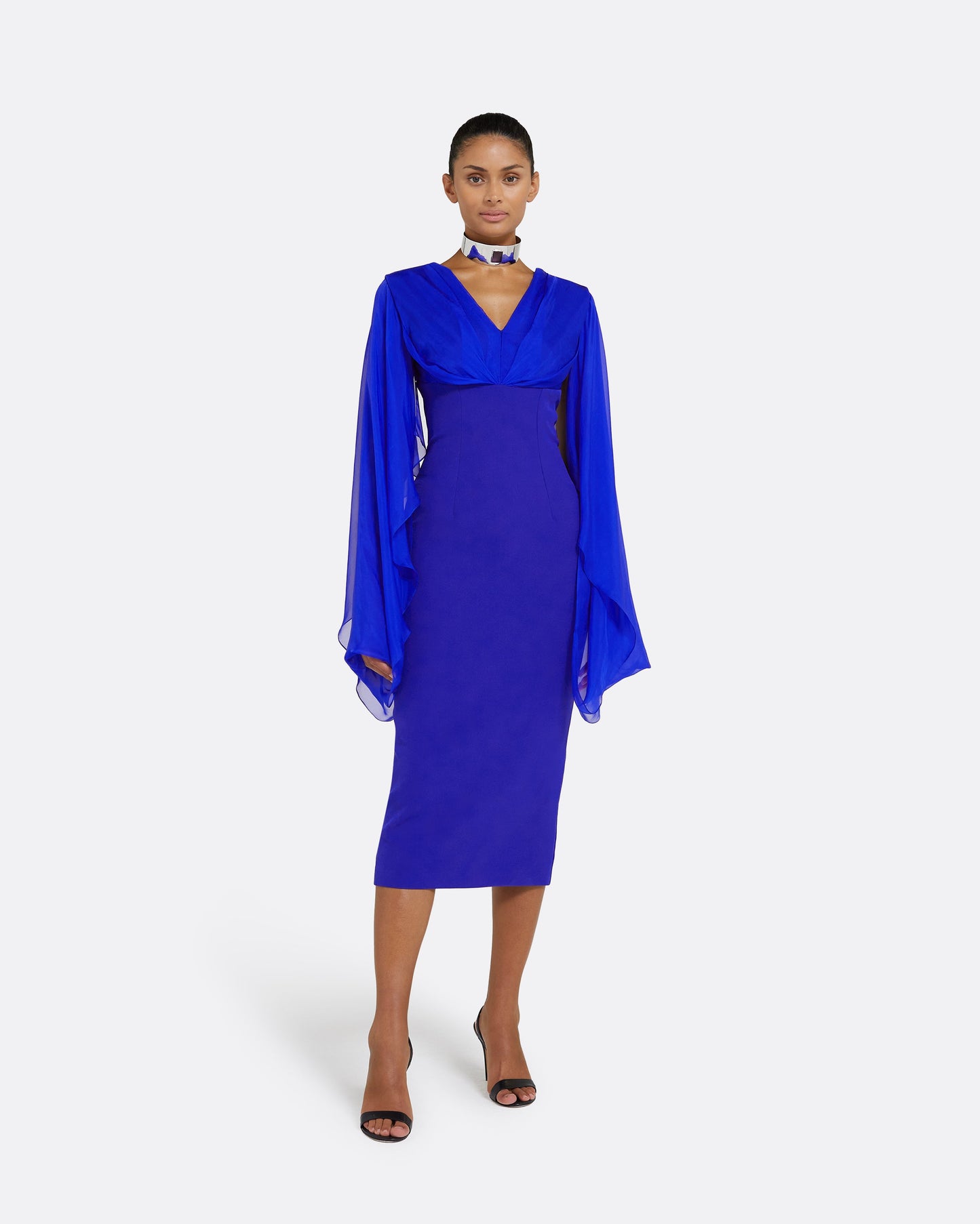 Grace Azure Blue Midi Dress