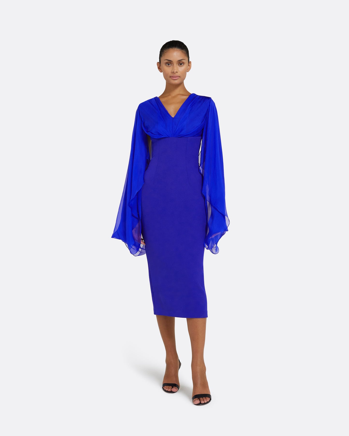 Grace Azure Blue Midi Dress