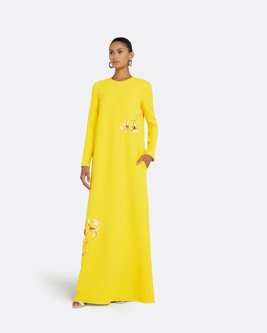 Naima Canary Long Dress