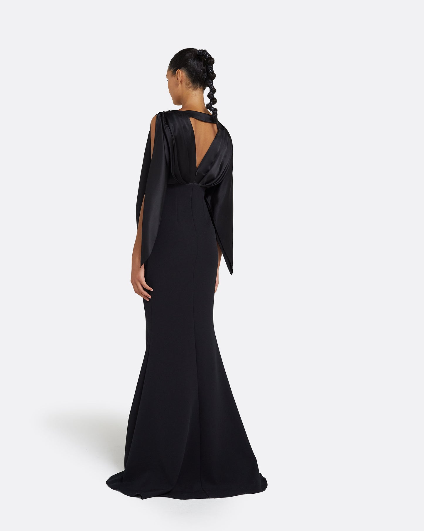 Amina Black Long Dress