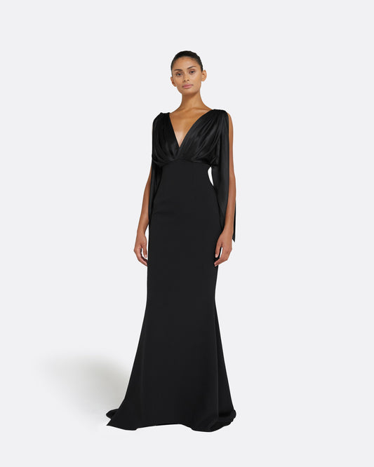 Amina Black Long Dress