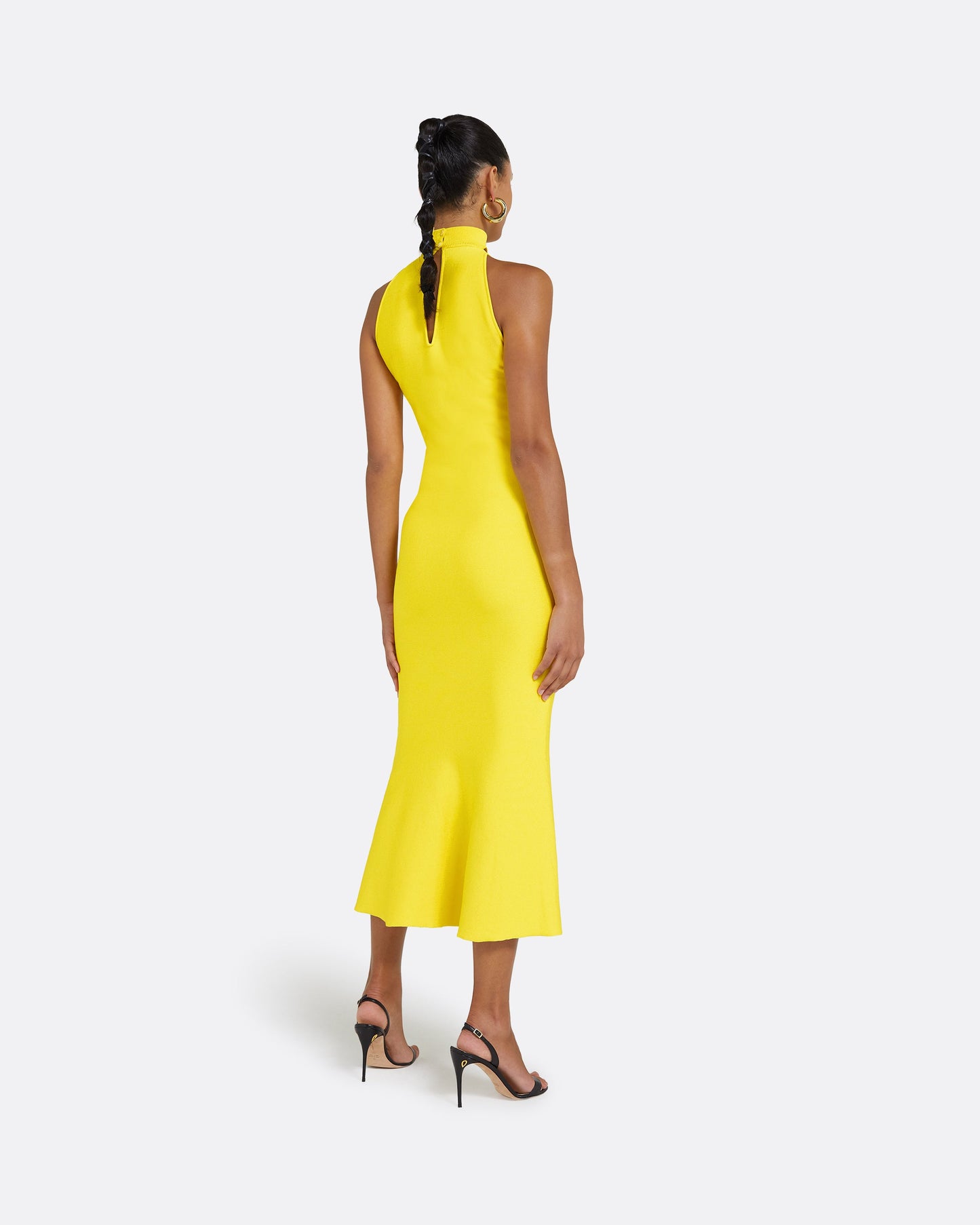 Chasca Canary Knit Midi Dress