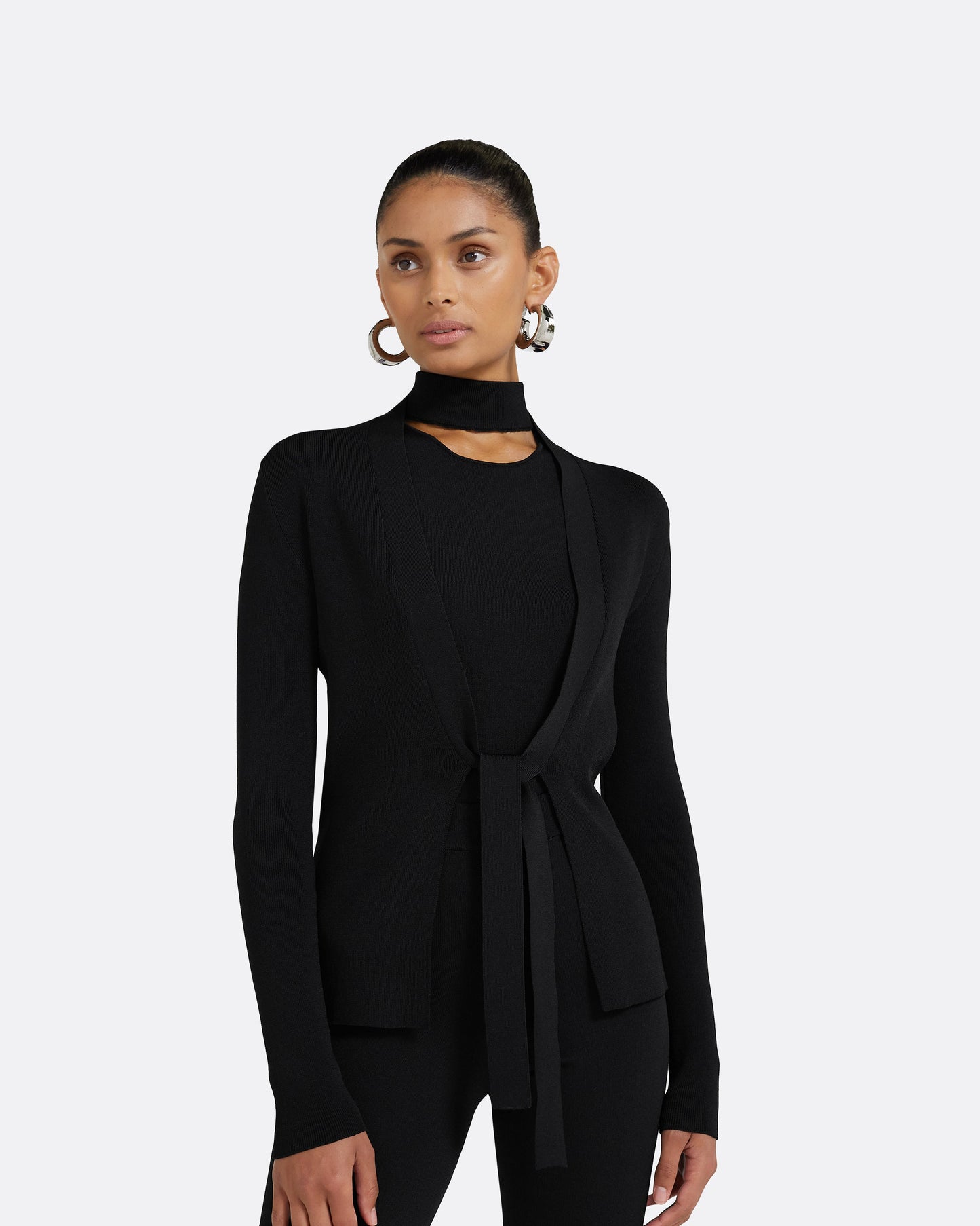 Mani Black Knit Cardigan