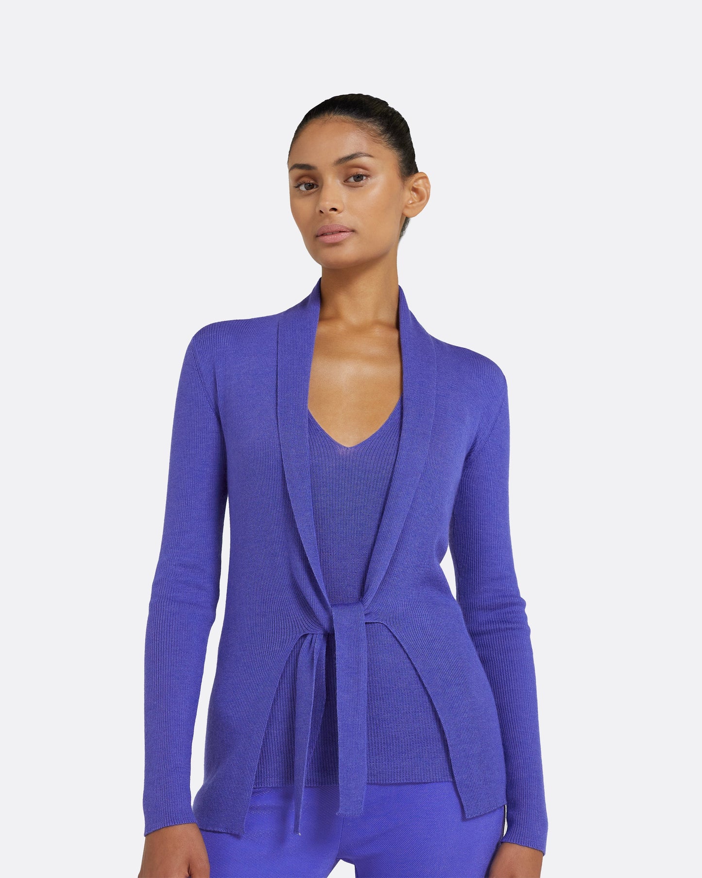 Uichama Anemone Blue Knit Cardigan