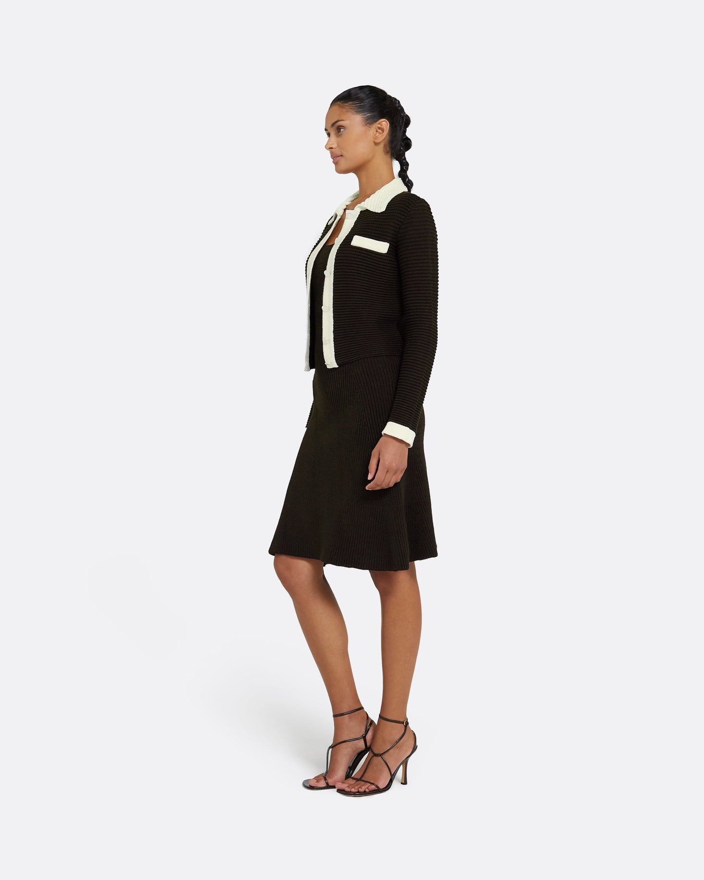 Artemis Dark Mocha & Ivory Crochet Jacket