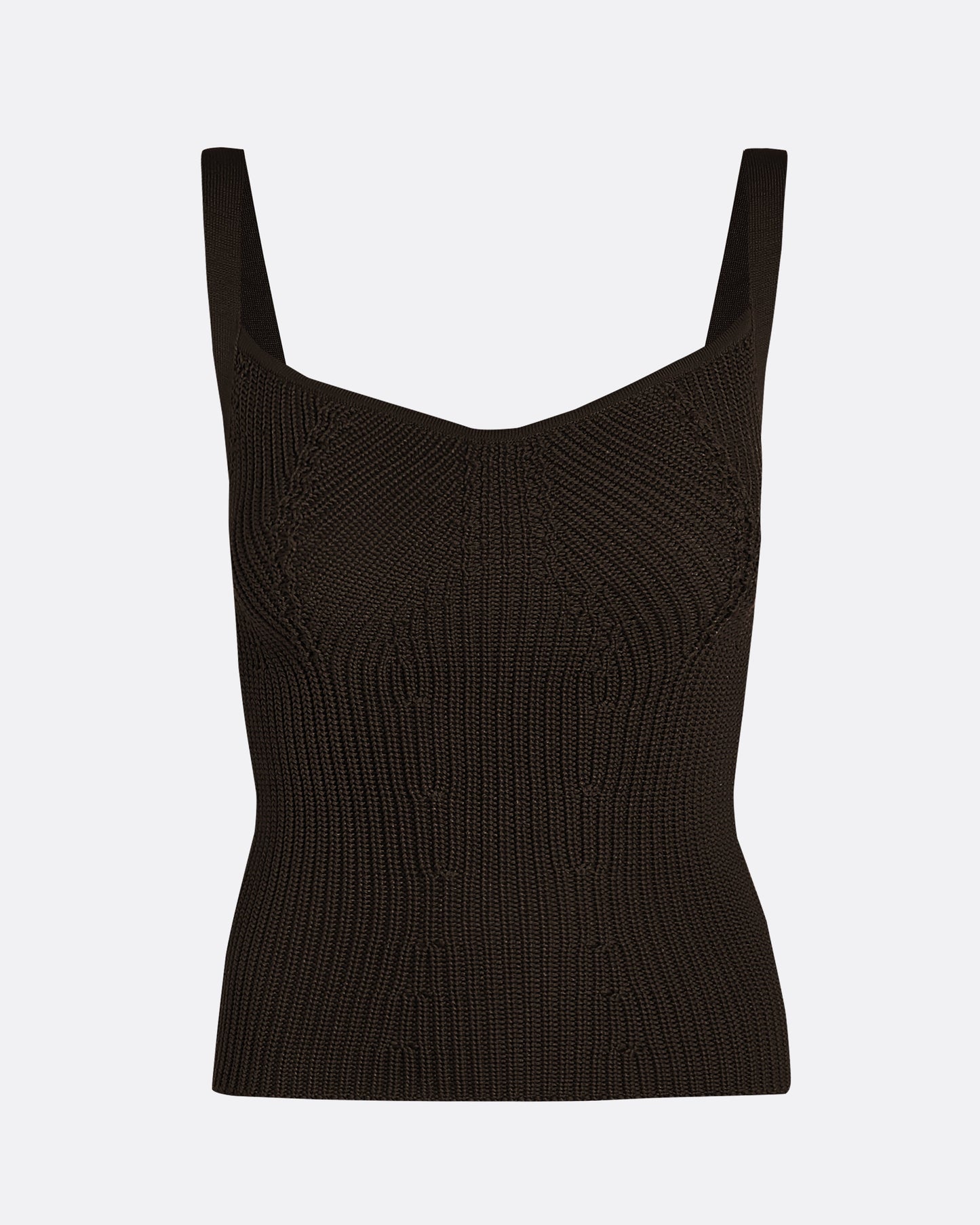 Amal Dark Mocha Crochet Top