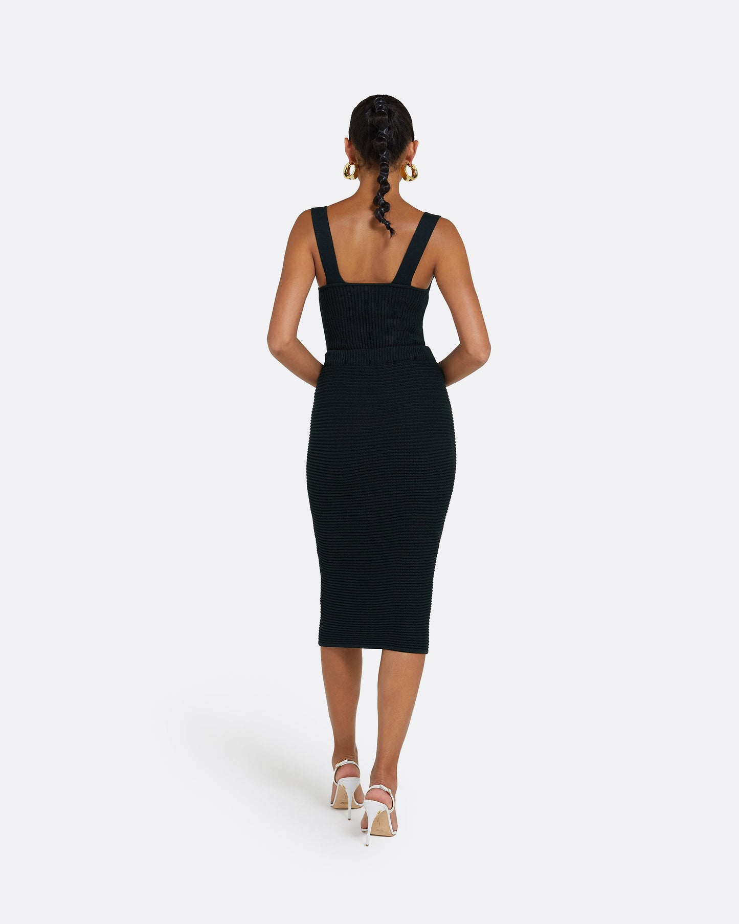 Sabah Navy Crochet Skirt