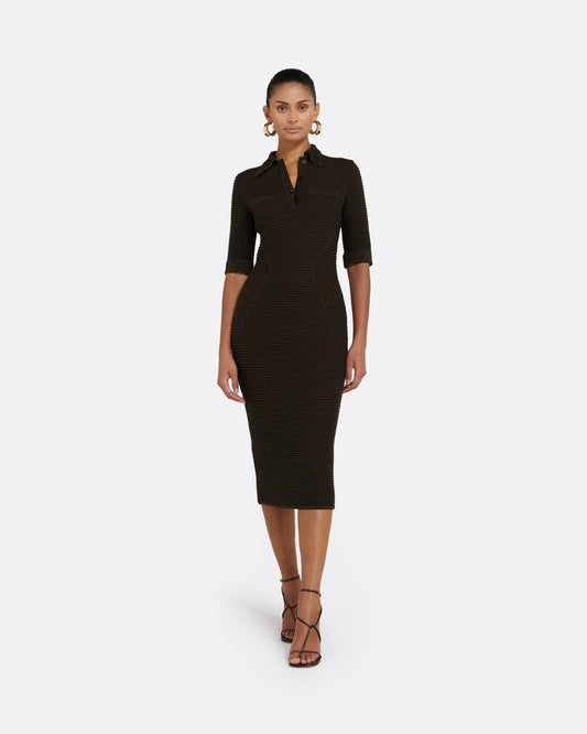 Akilah Dark Mocha Crochet Dress