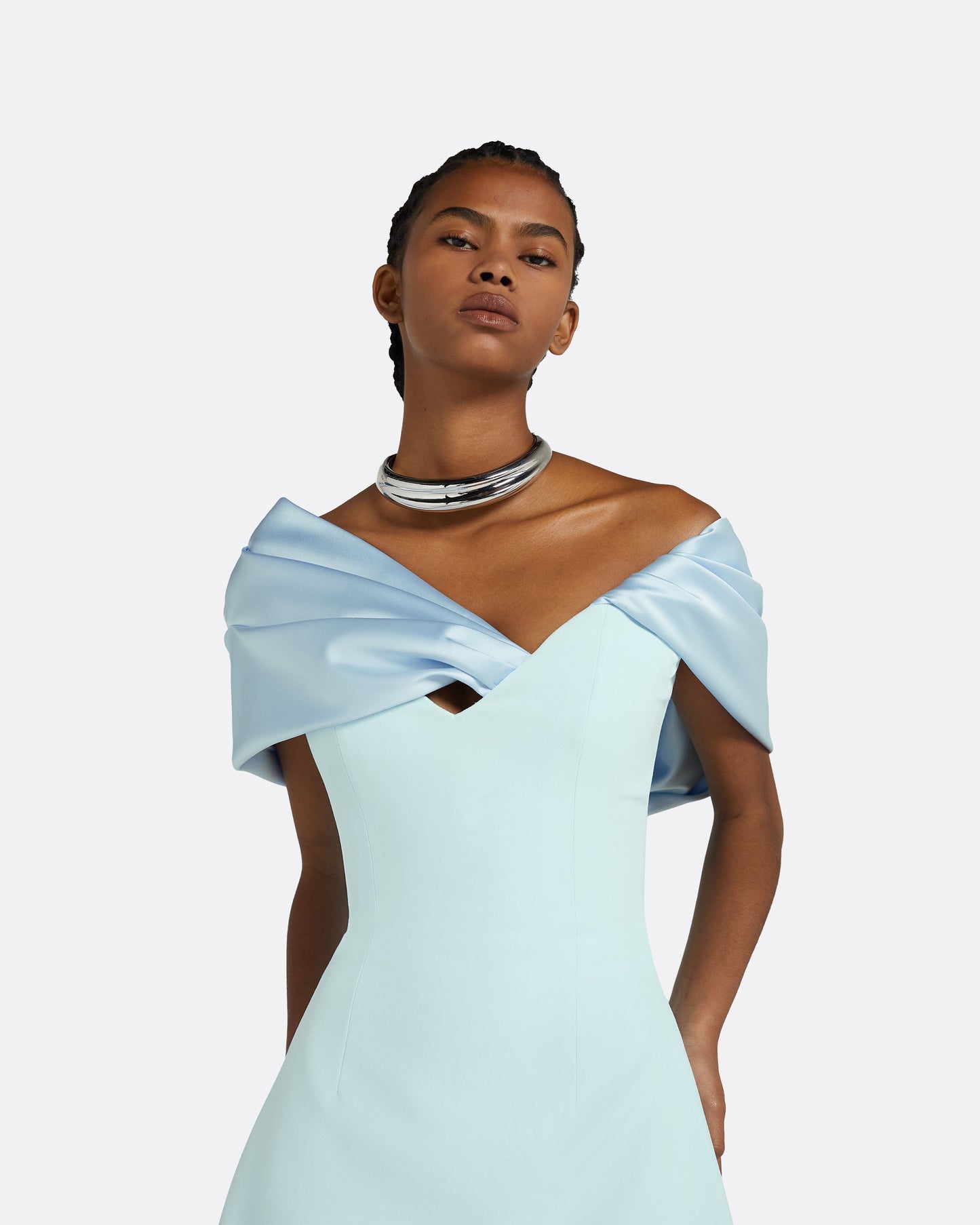 Abrana Baby Blue Short Dress