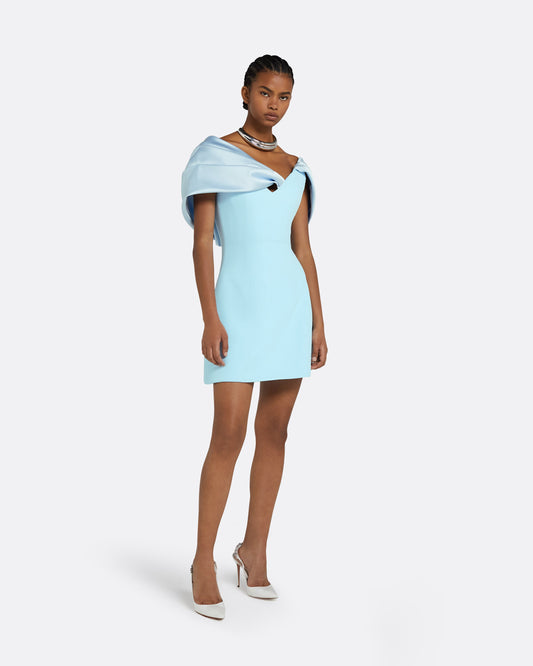 Abrana Baby Blue Short Dress