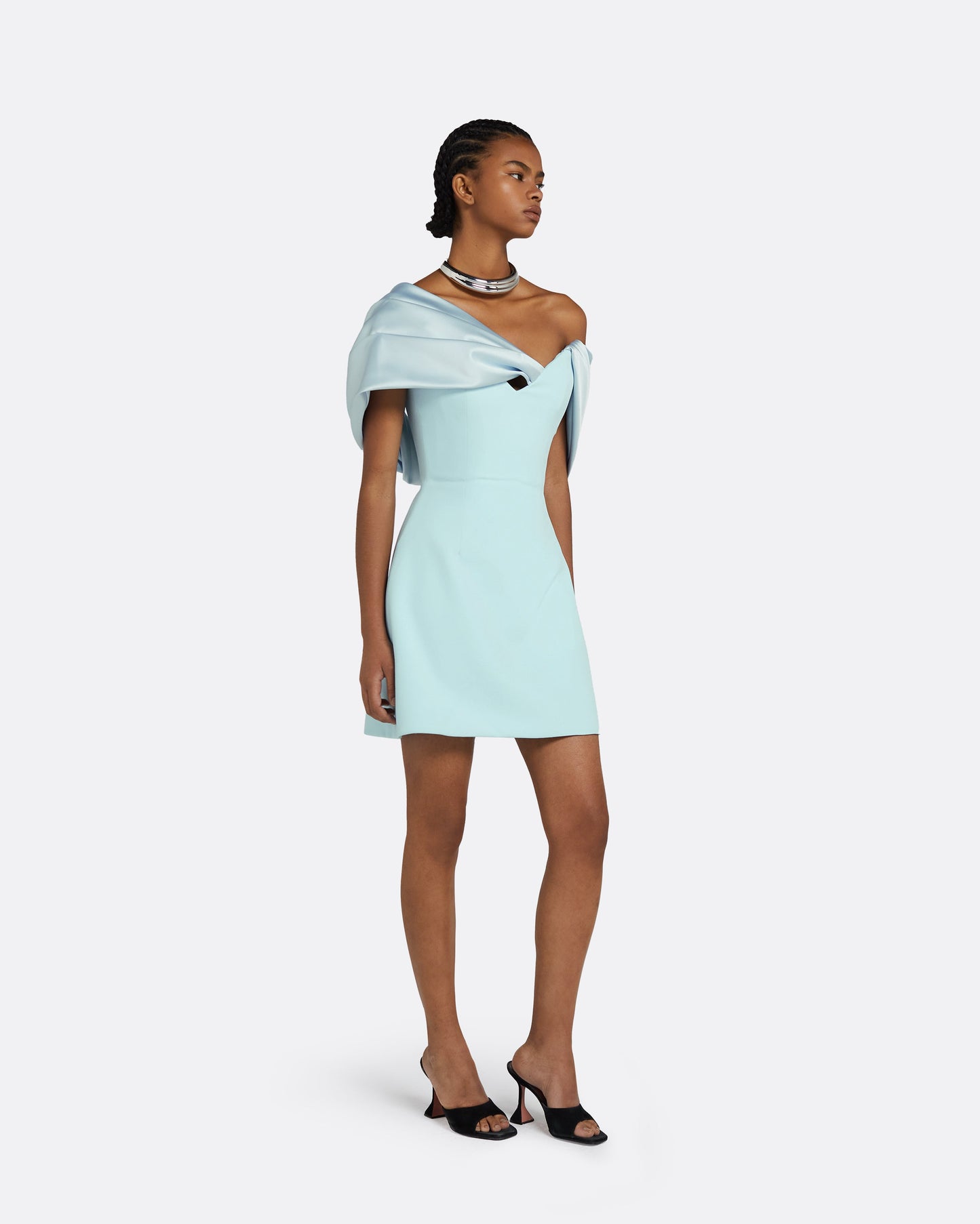 Abrana Baby Blue Short Dress