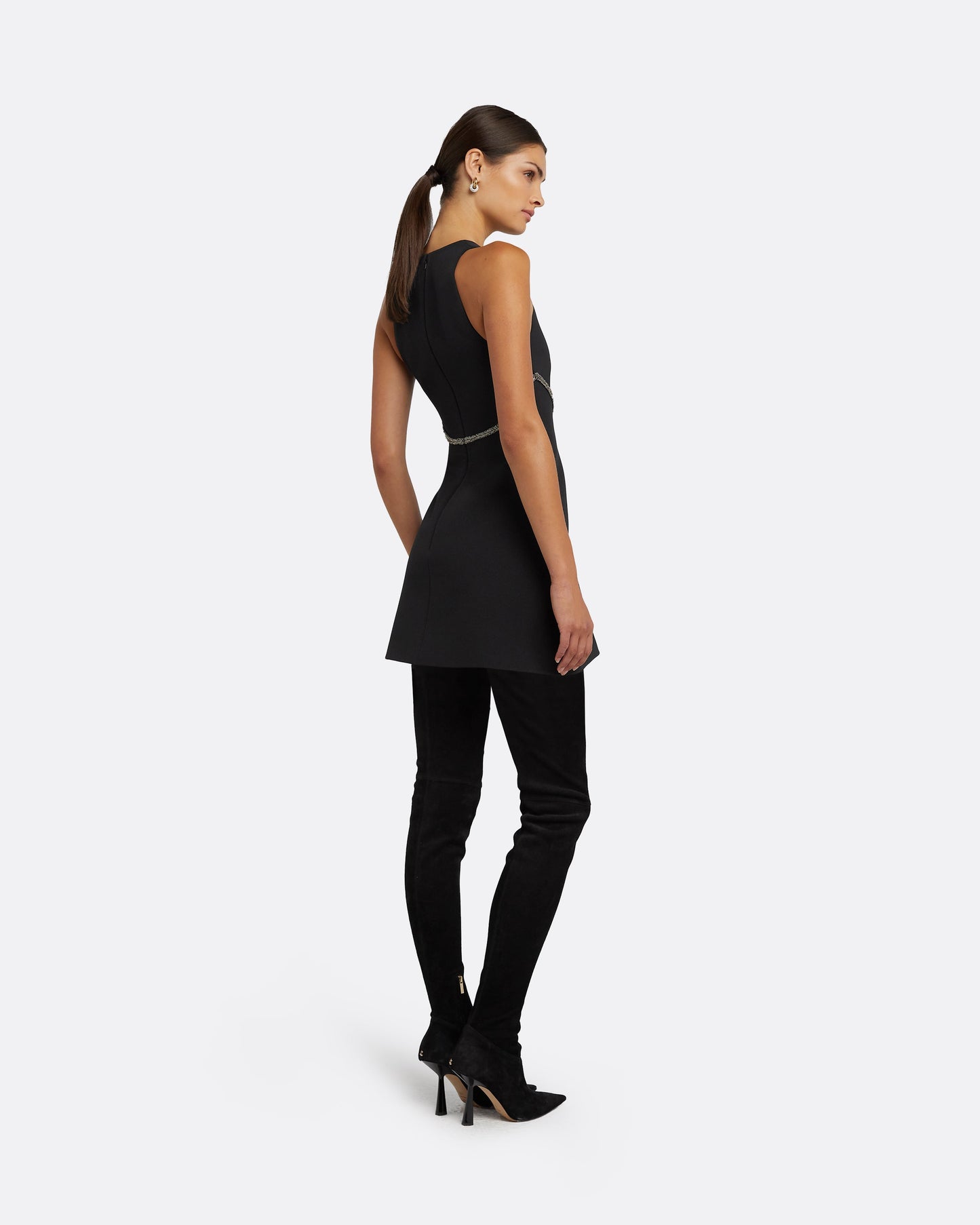 Alena Black Short Dress