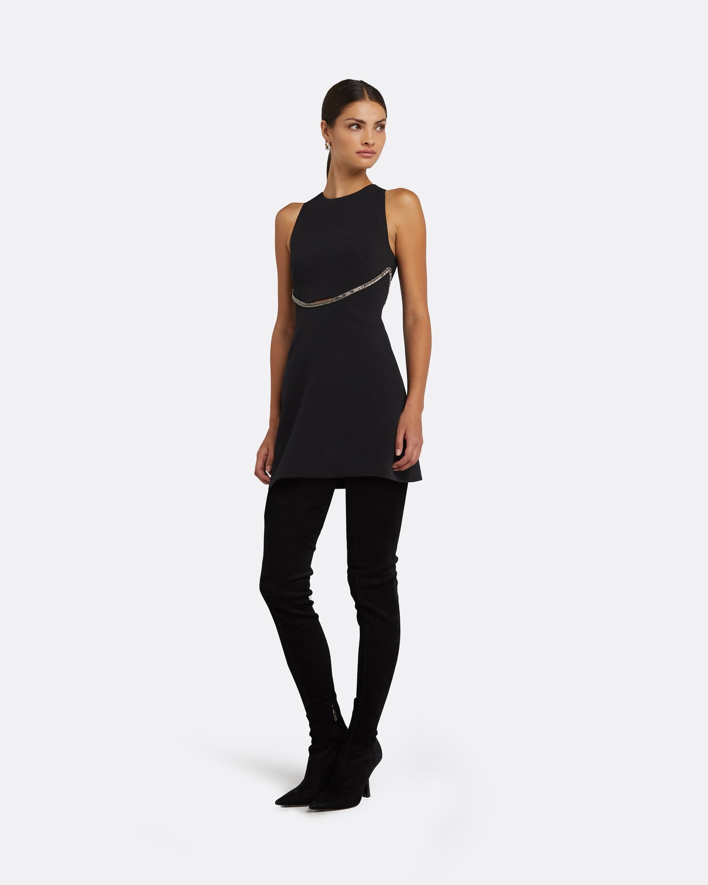 Alena Black Short Dress