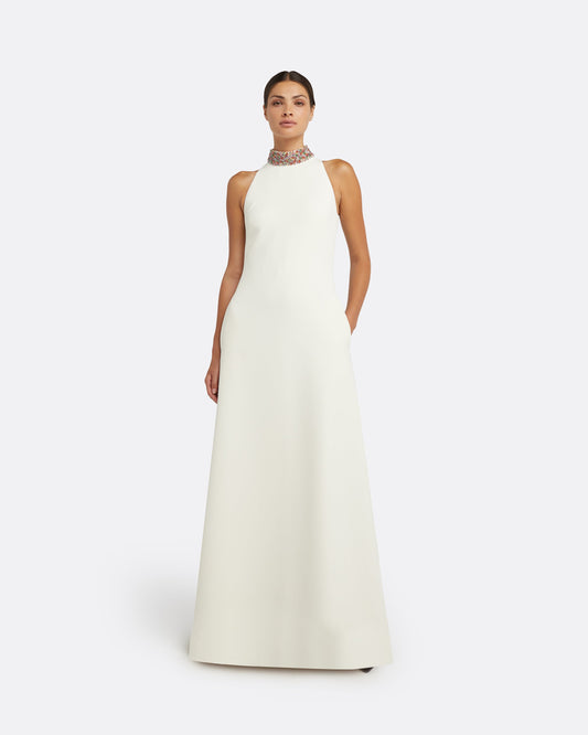 Priscilla Ivory Long Dress