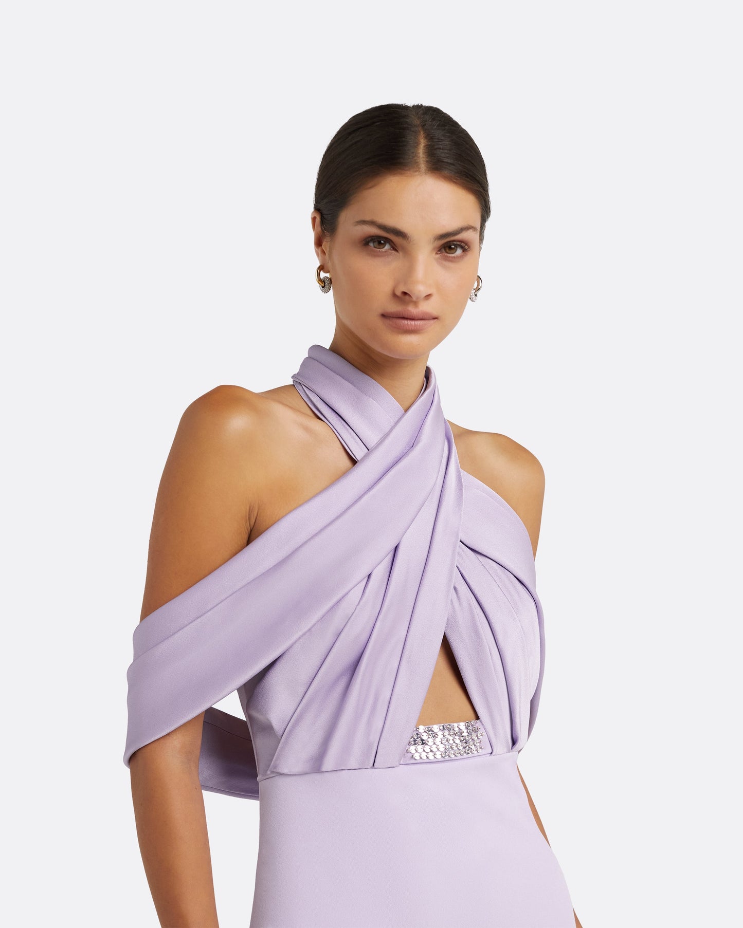 Louella Verbena Embroidered Long Dress