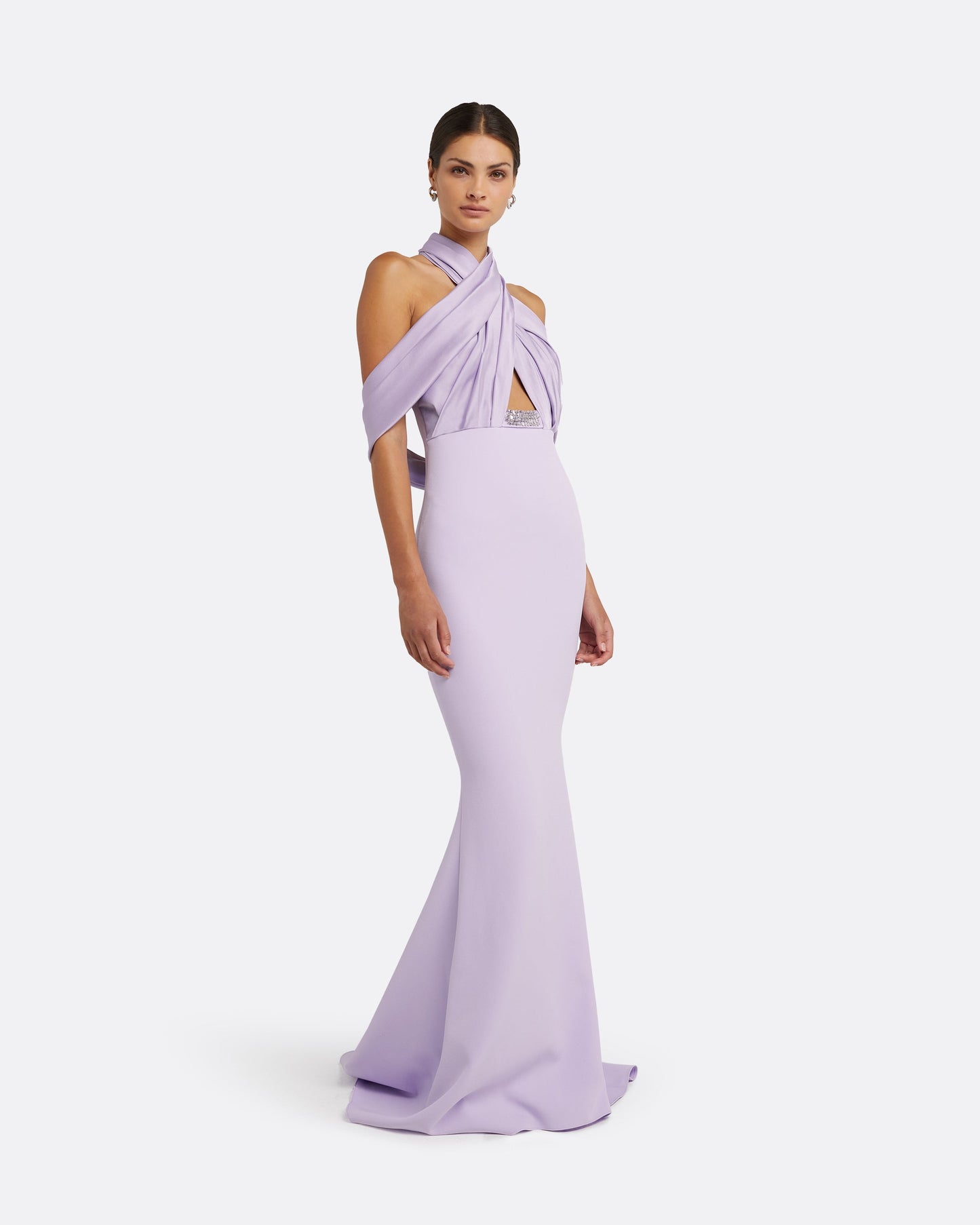 Louella Verbena Embroidered Long Dress