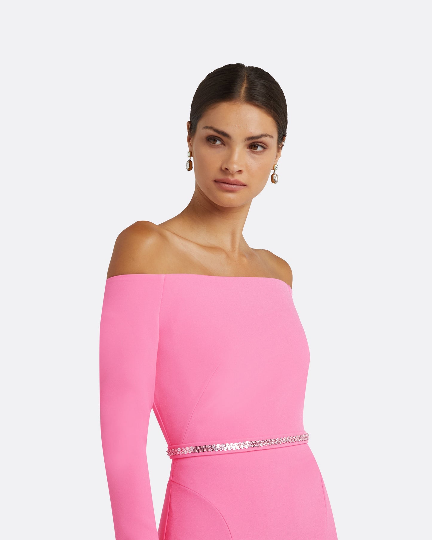 Rory Aurora Long Dress With Embroidered Belt