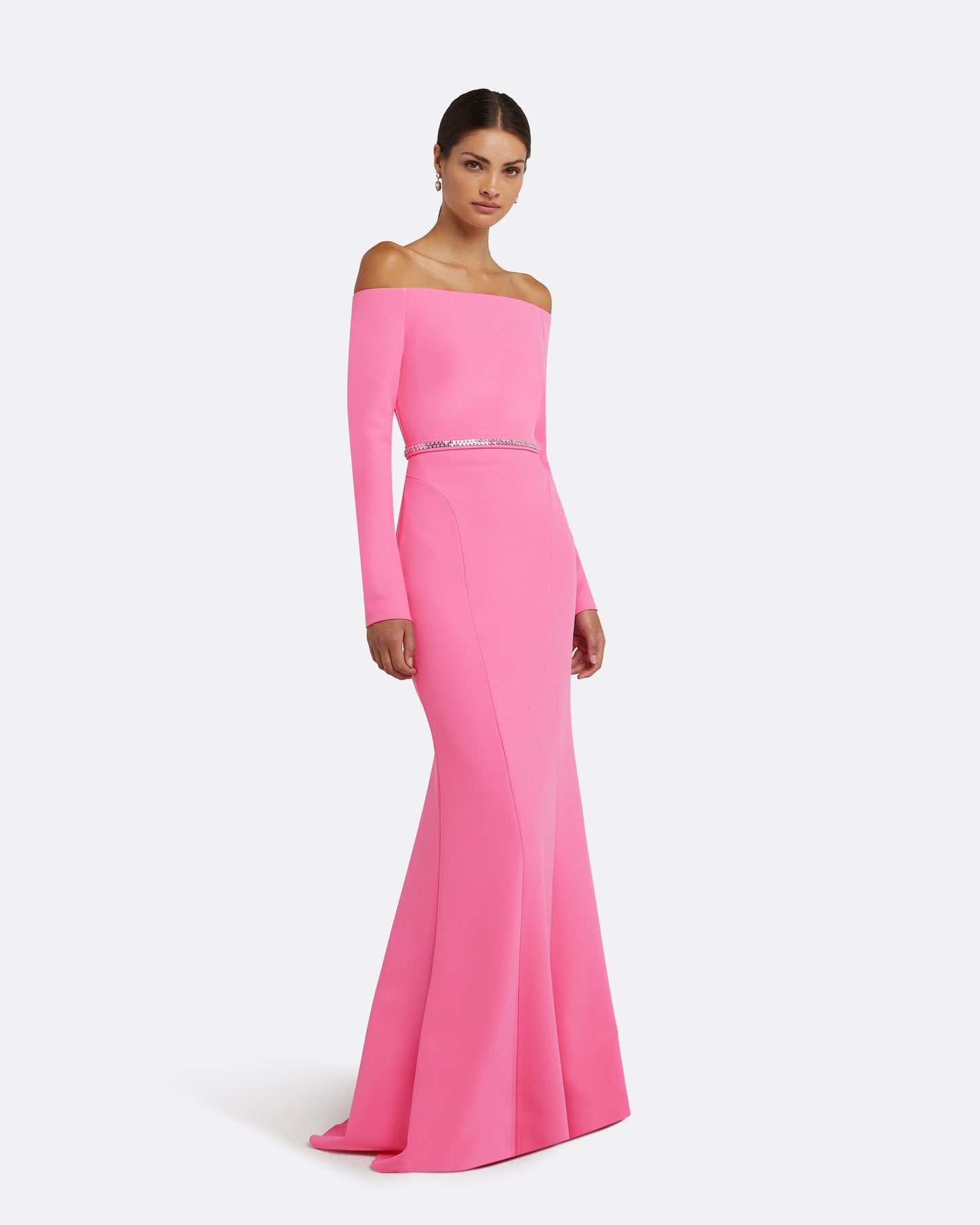 Rory Aurora Long Dress With Embroidered Belt