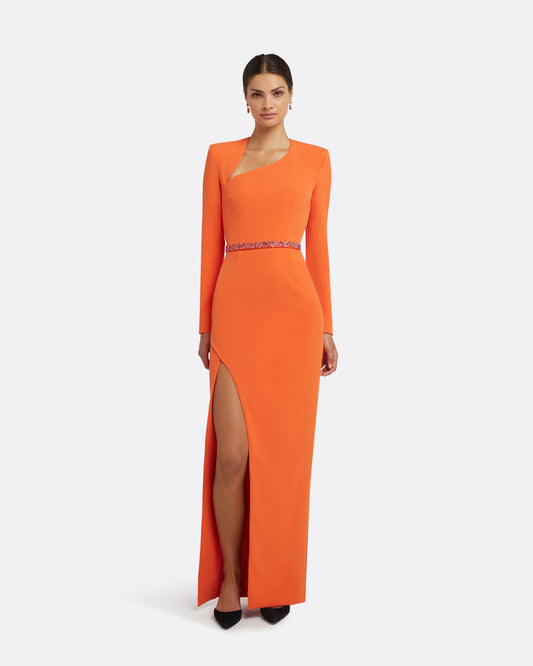 Ottavia Seville Long Dress With Embroidered Belt