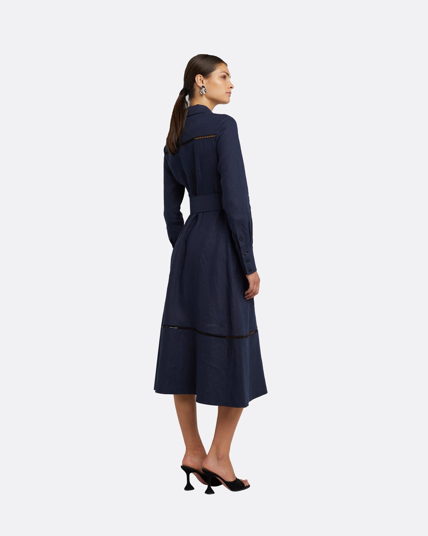 Fauna Navy Midi Dress