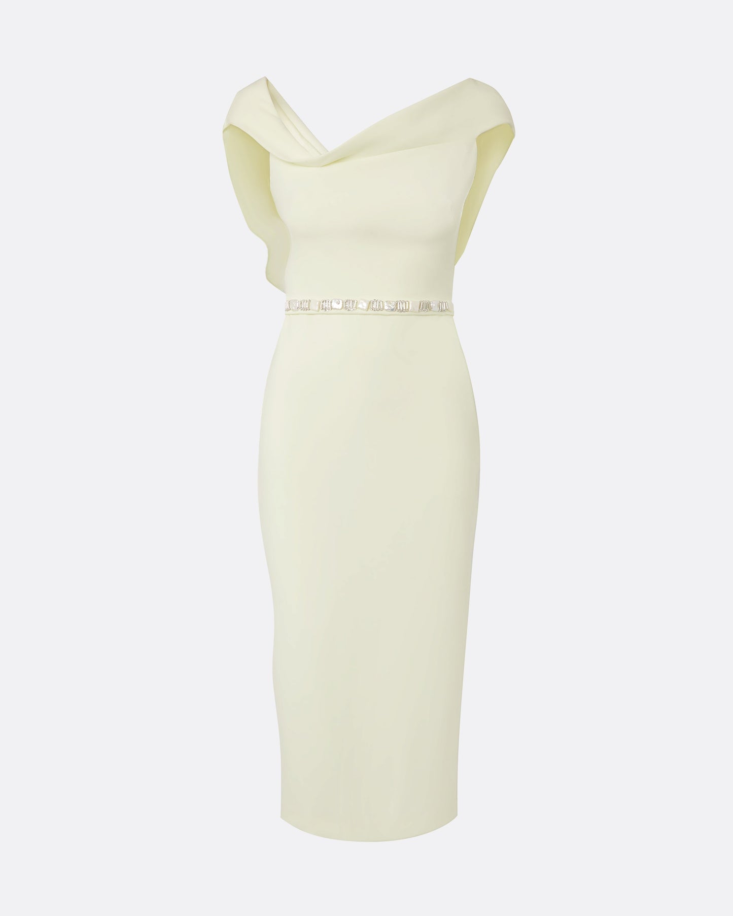 Koral Sorbet Midi Dress With Embroidered Belt