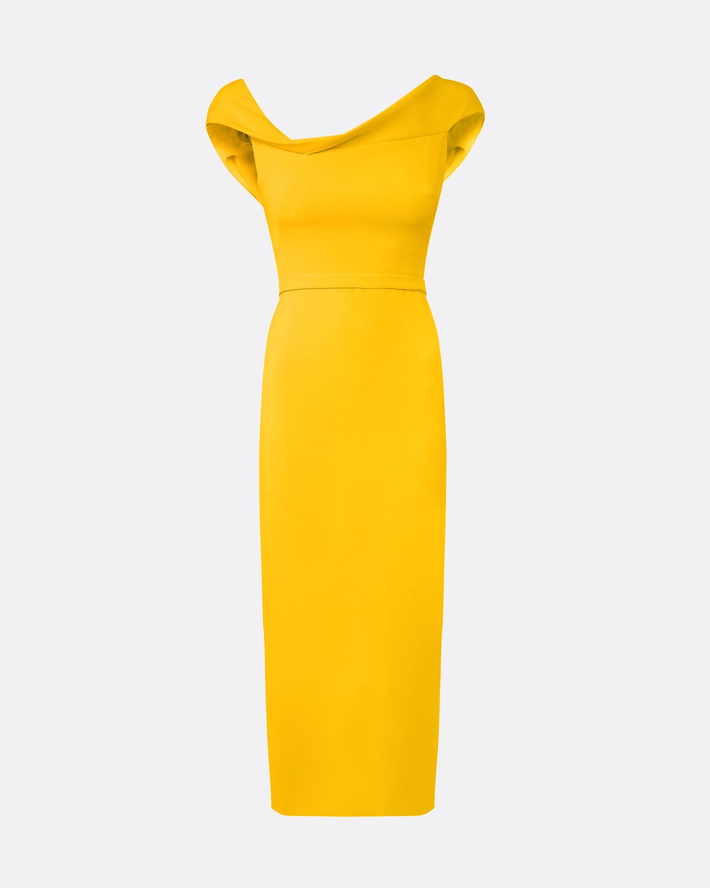 Koral Sunshine Yellow Midi Dress