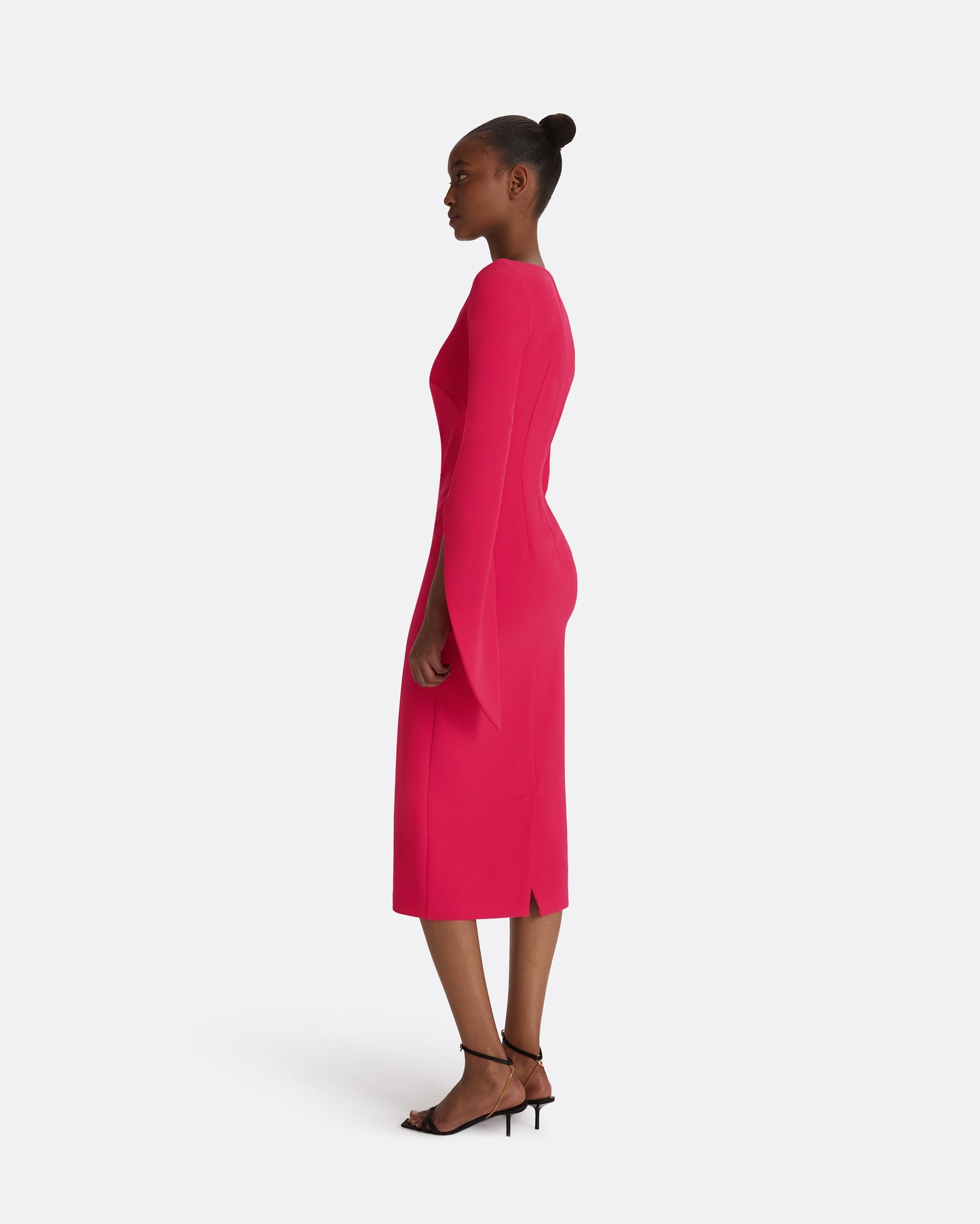 Evera Raspberry Midi Dress
