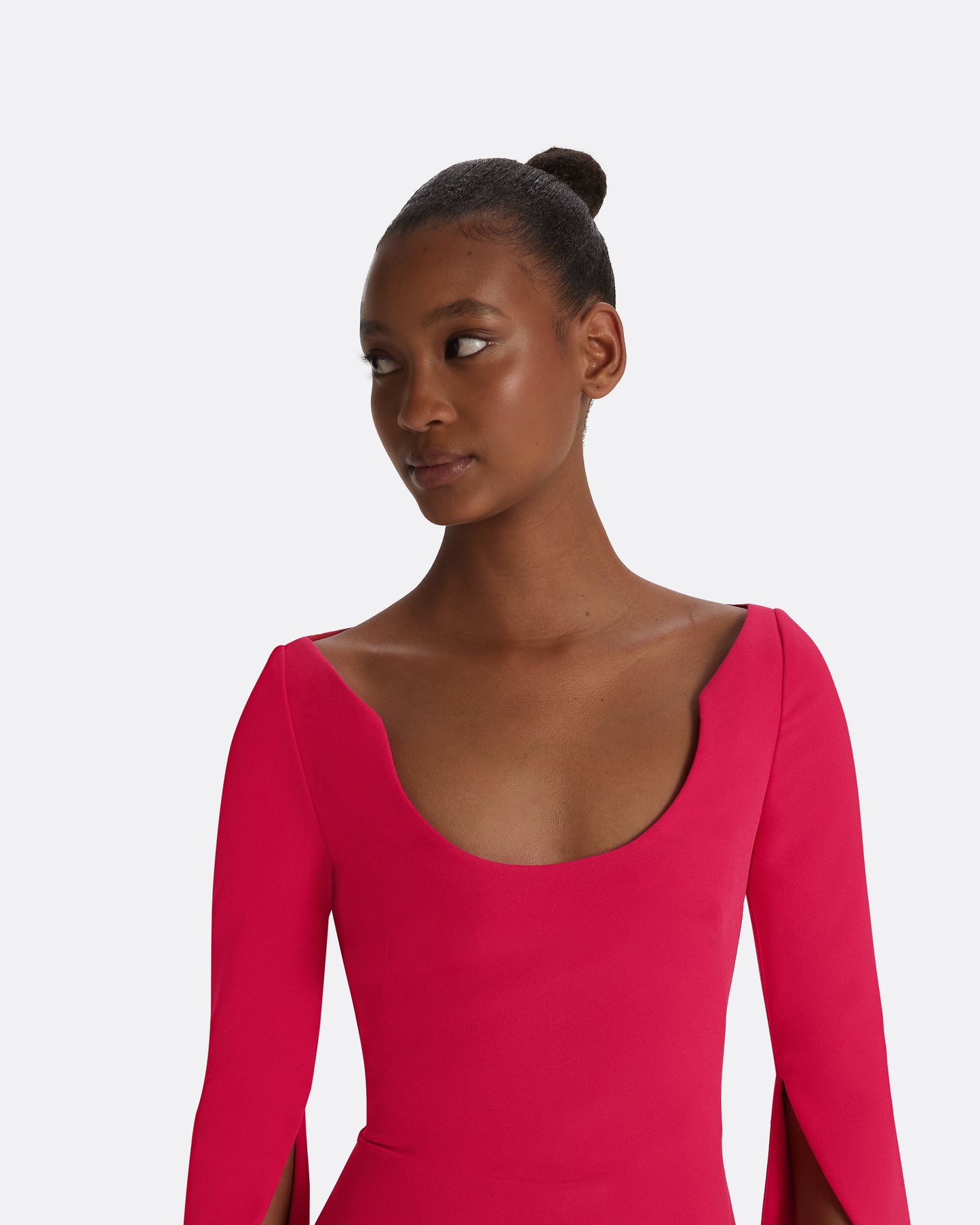 Evera Raspberry Midi Dress