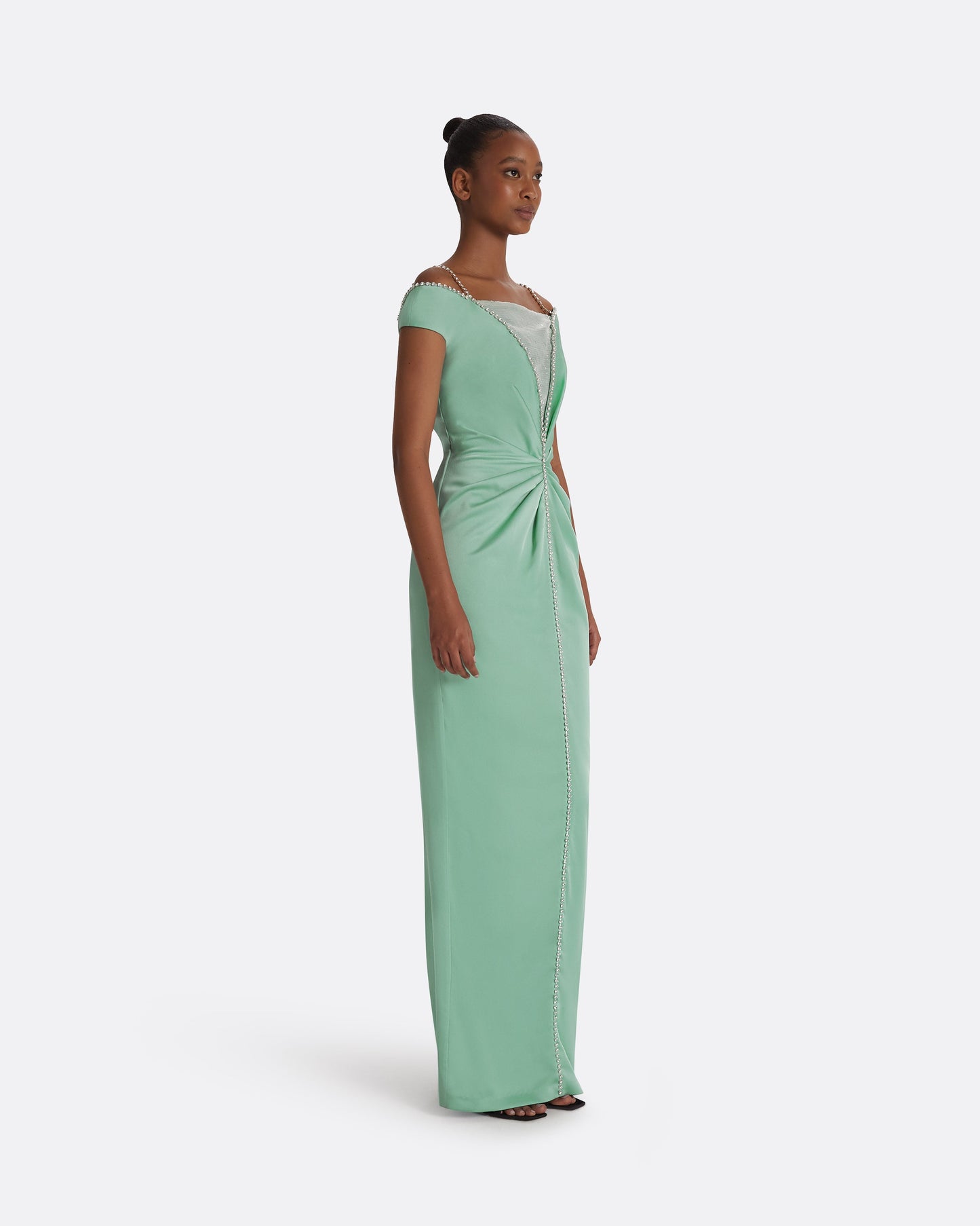 Keegan Sea Foam Long Dress