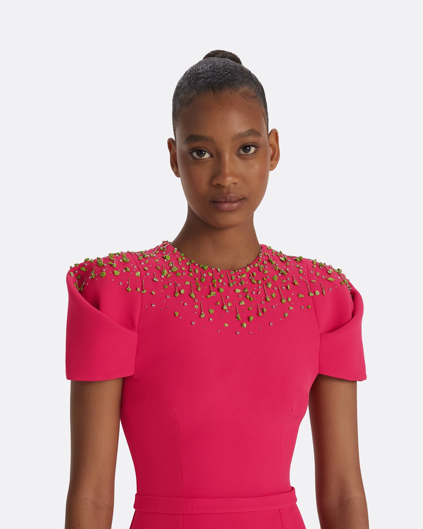 Delina Raspberry Long Dress