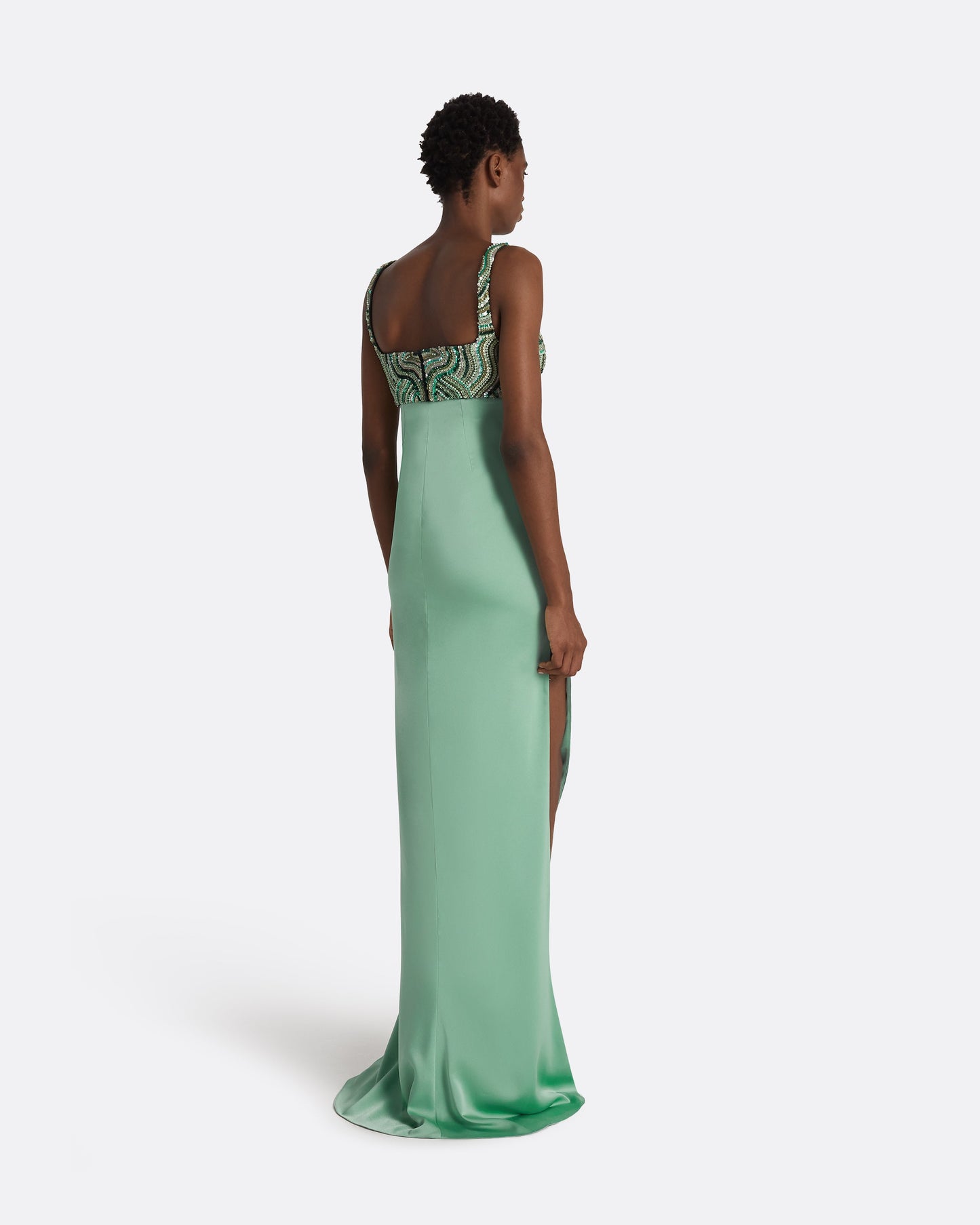 Natali Sea Foam Long Dress