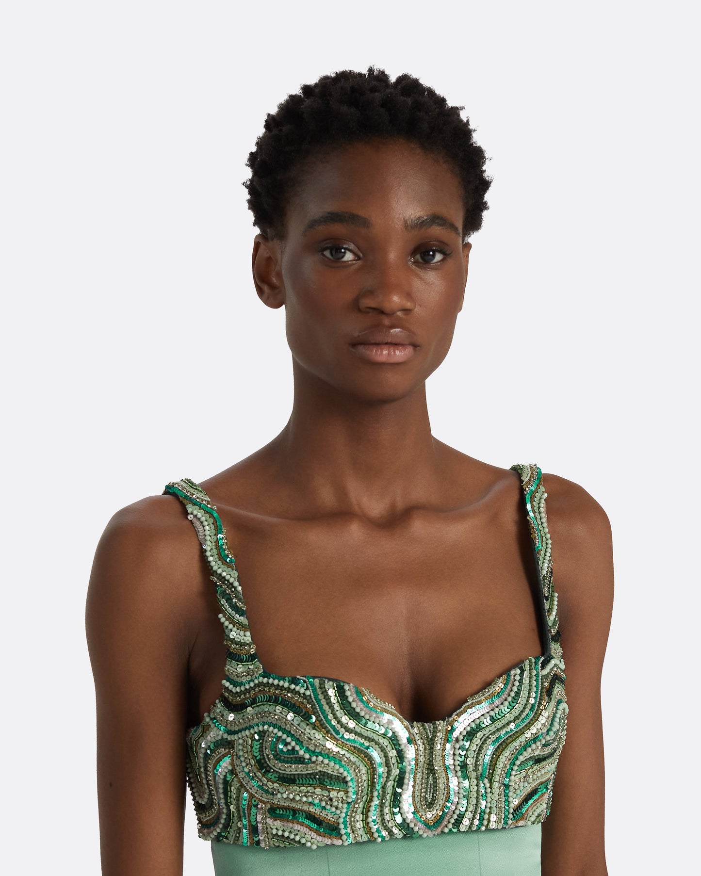 Natali Sea Foam Long Dress