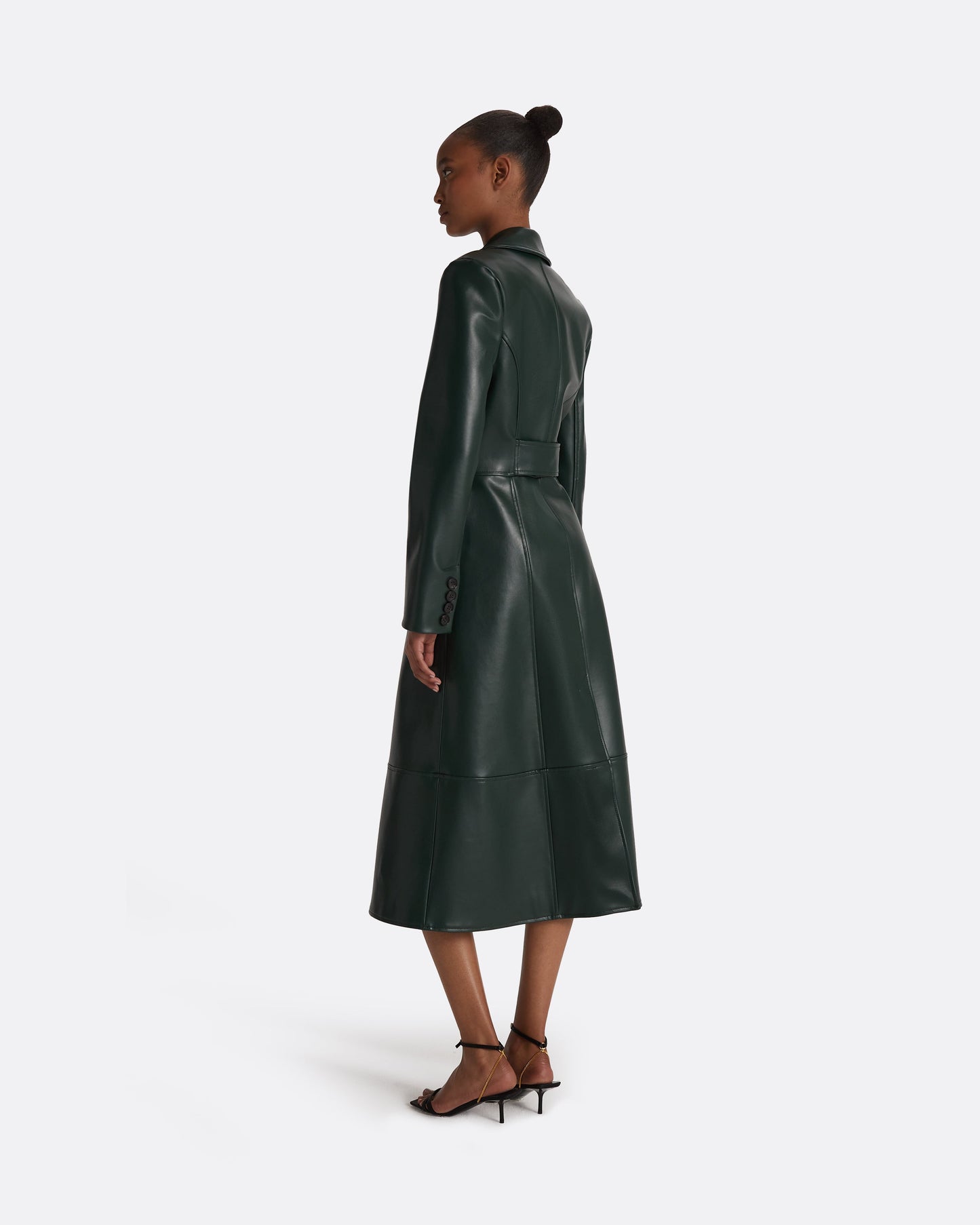 Willow Darkest Spruce Vegan Leather Coat