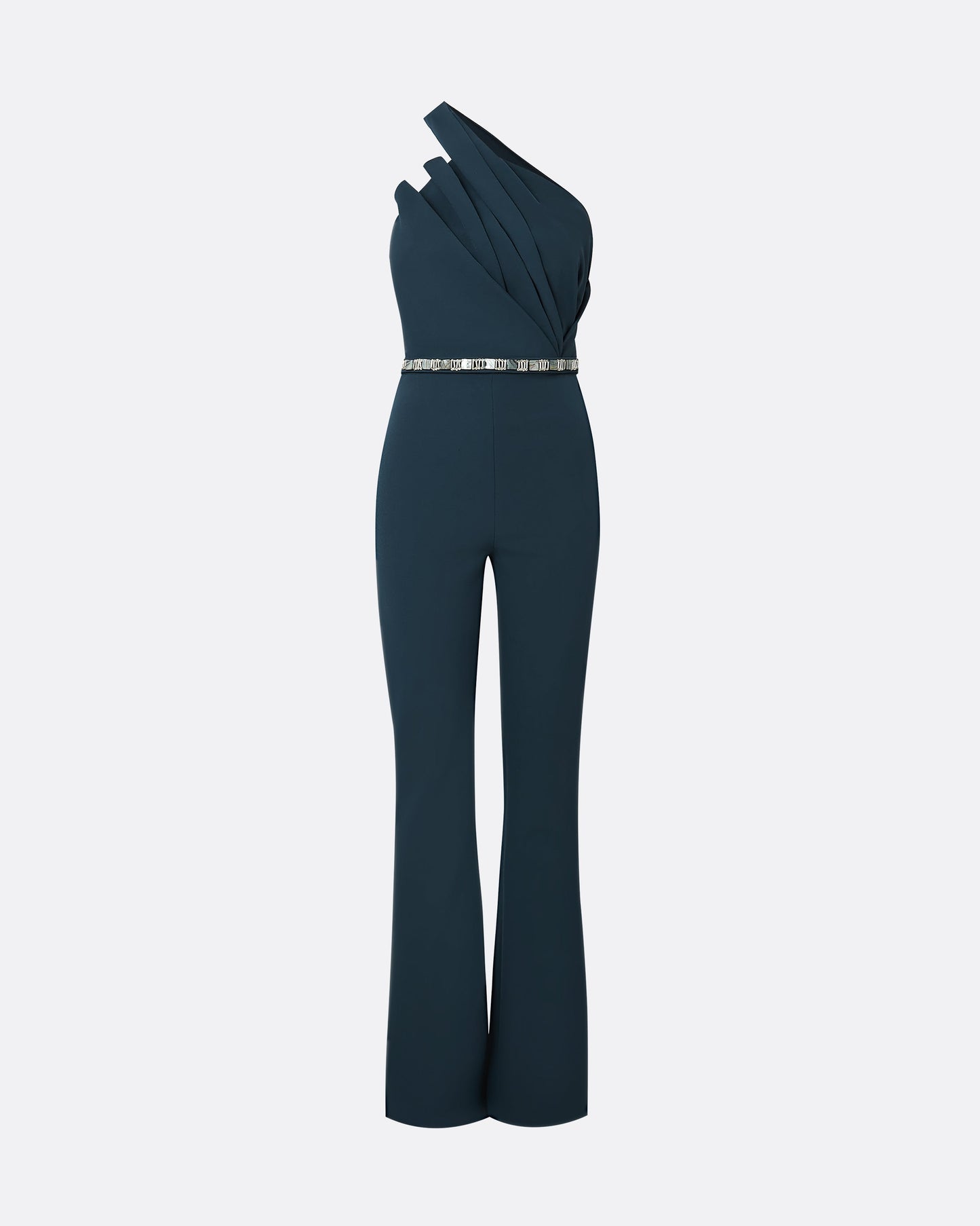 Dreida Moonlit Ocean Jumpsuit With Embroidered Belt