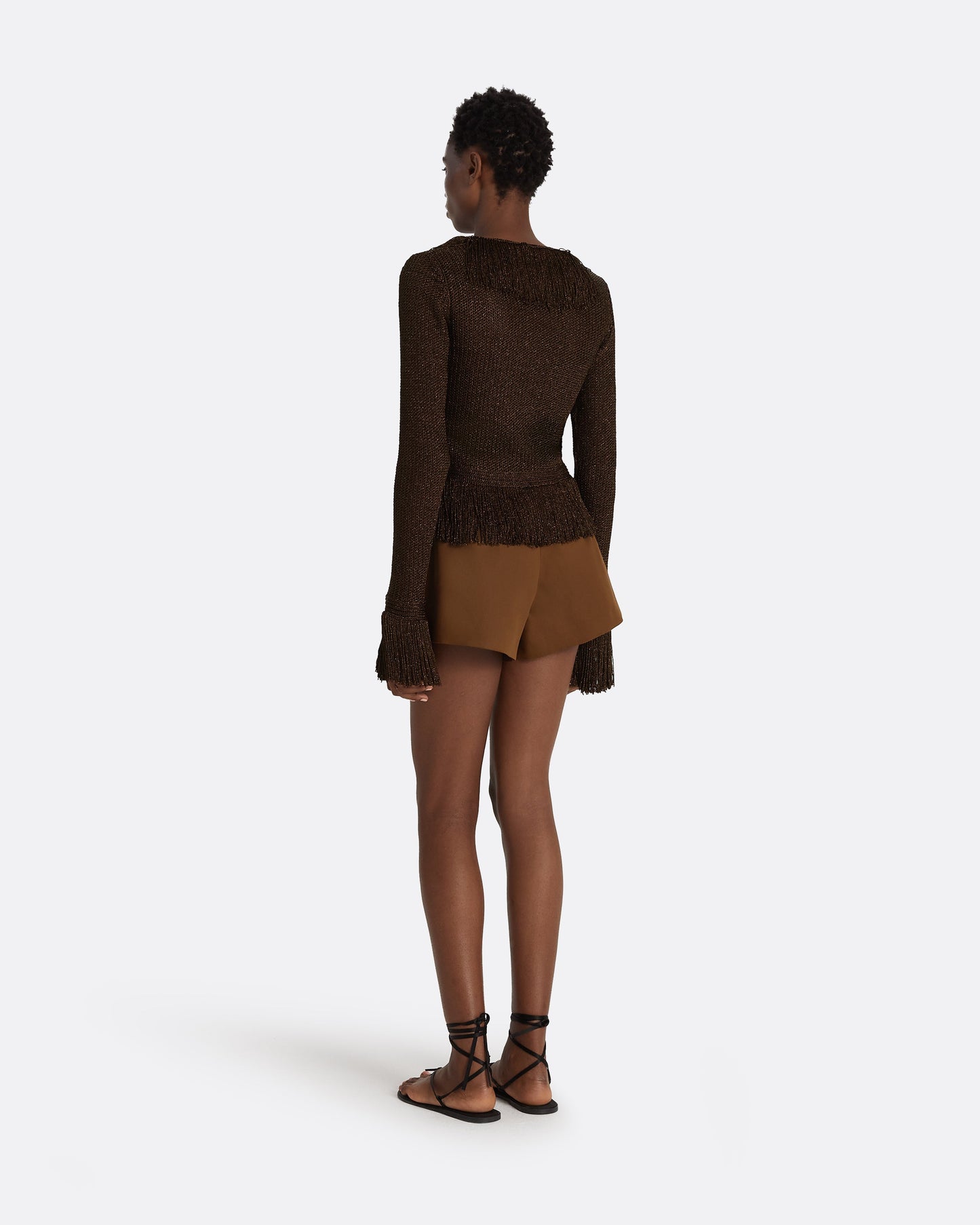 Scarlett Deep Brown Knit Jacket
