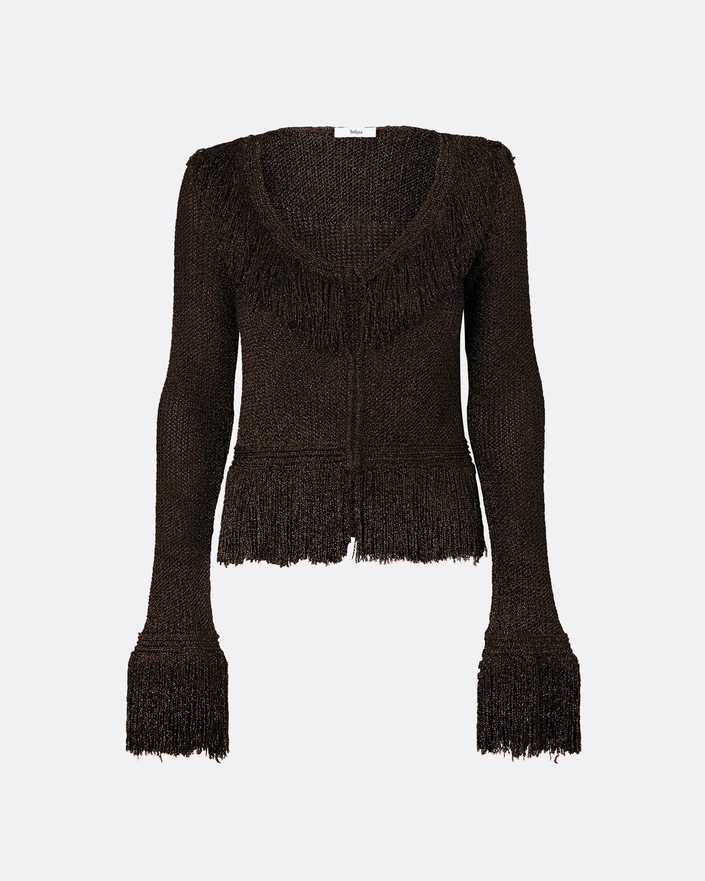 Scarlett Deep Brown Knit Jacket